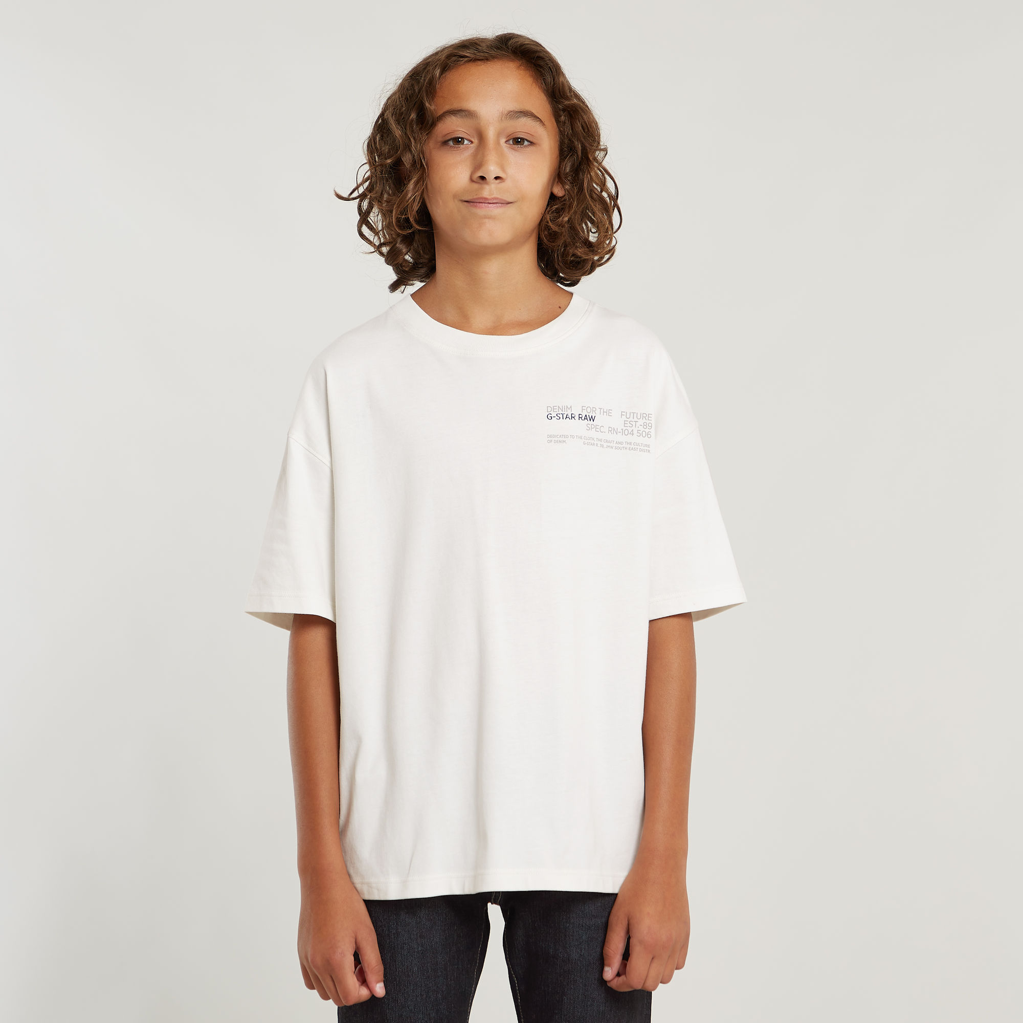 

Boys T-Shirt Boxy - White - boys