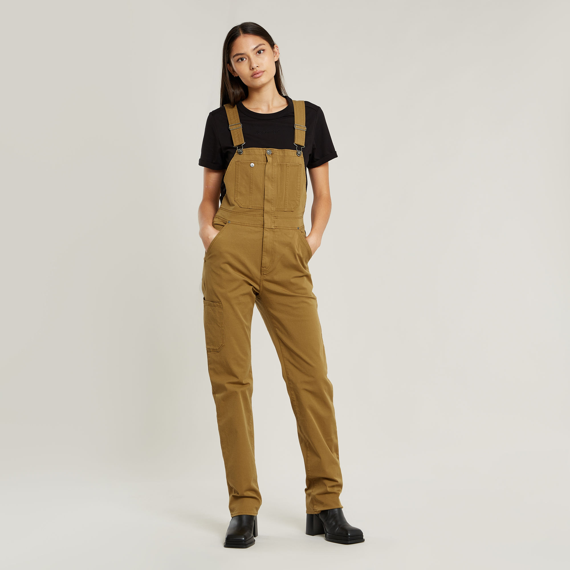 

Slim Dungaree - Beige - Women