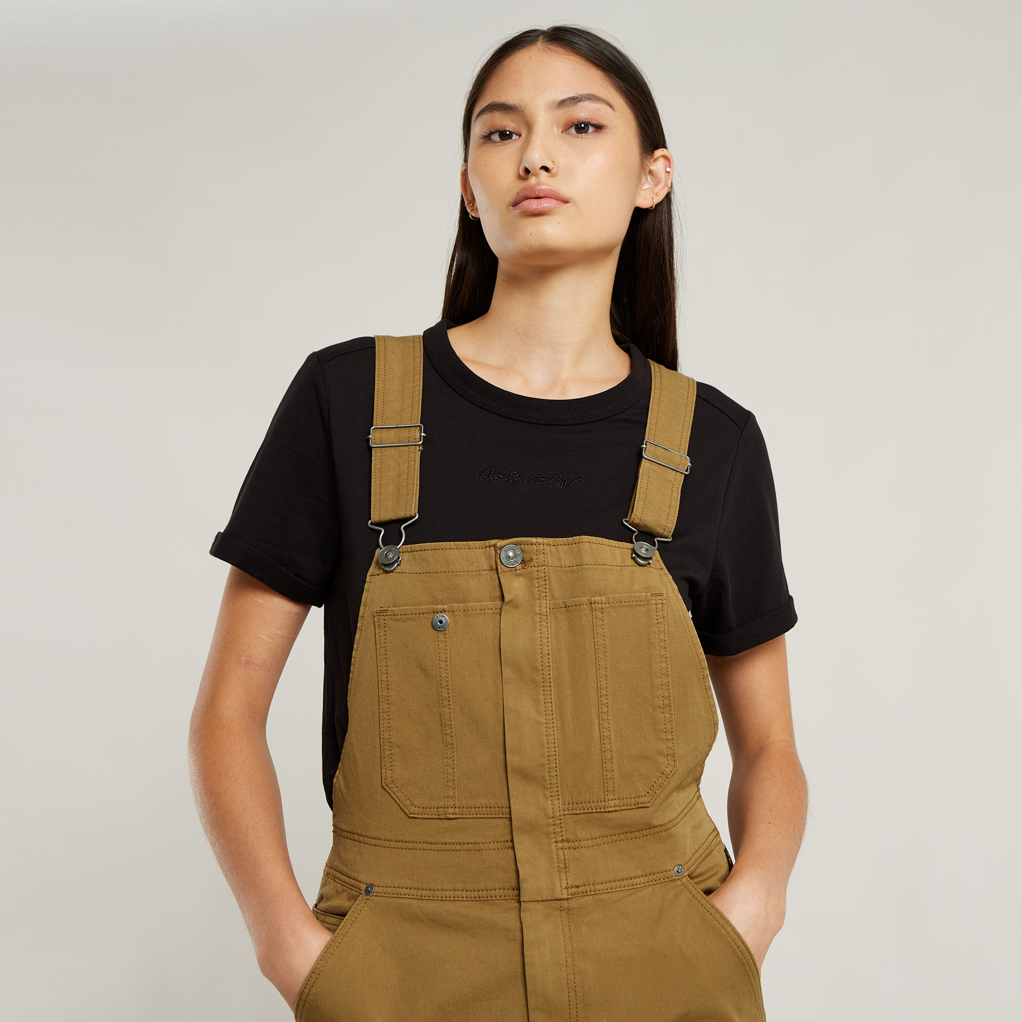 G-Star RAW Tuinbroek Slim Beige Dames