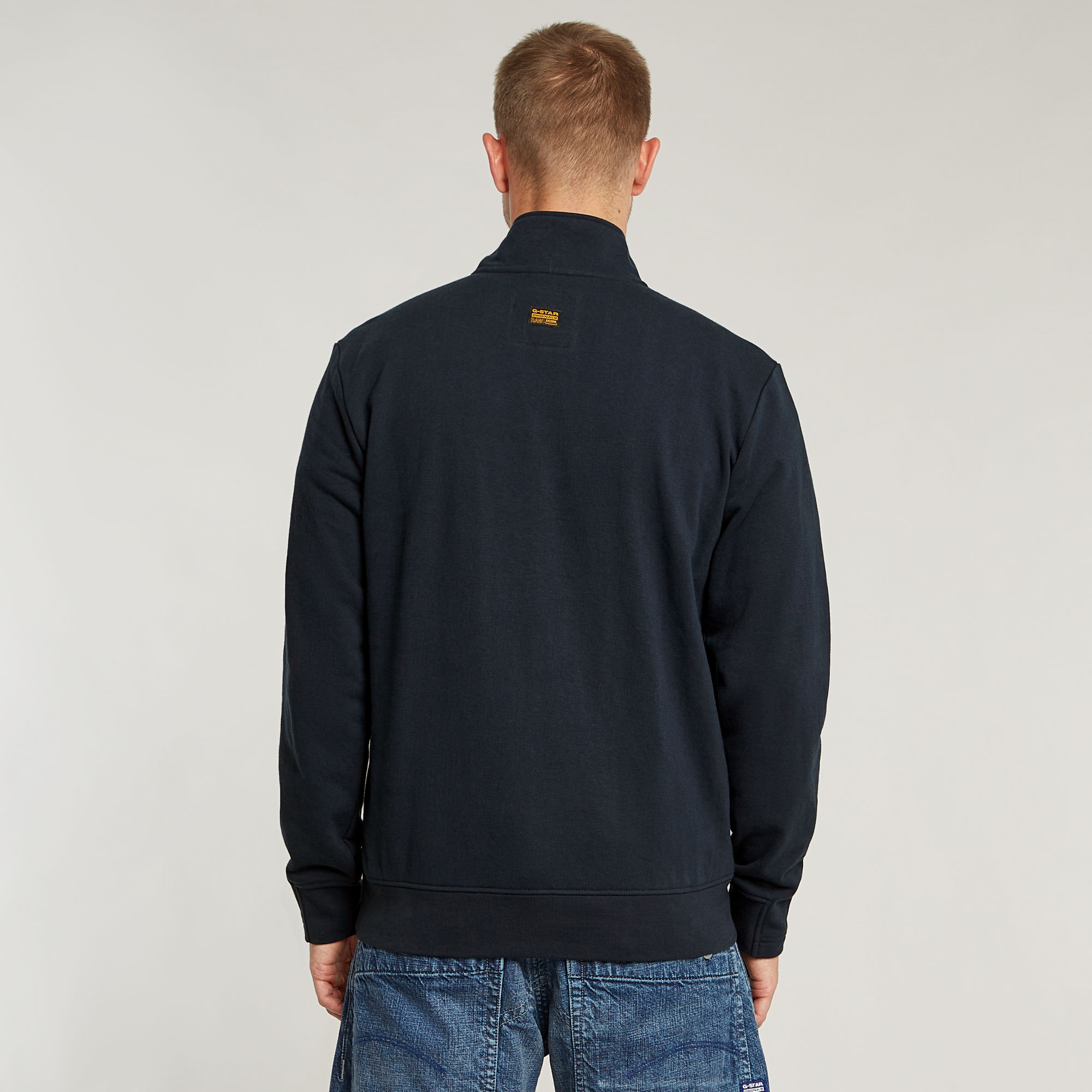 G-Star RAW Nifous Half Zip Sweater Donkerblauw Heren
