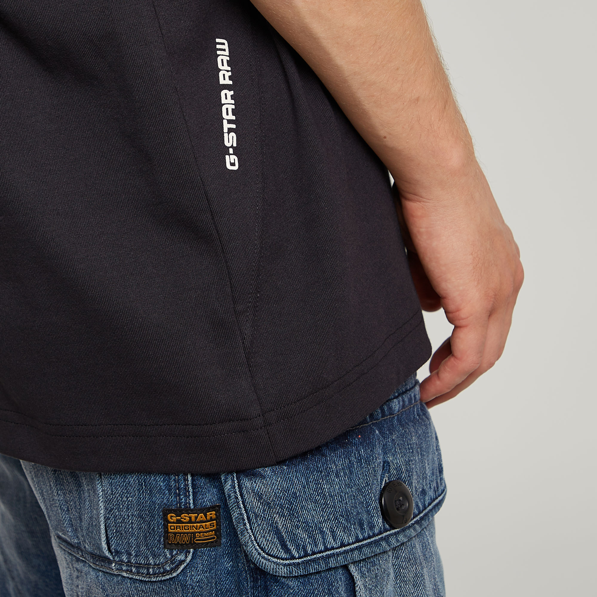 G-Star RAW Seam Detail Loose T-Shirt Zwart Heren