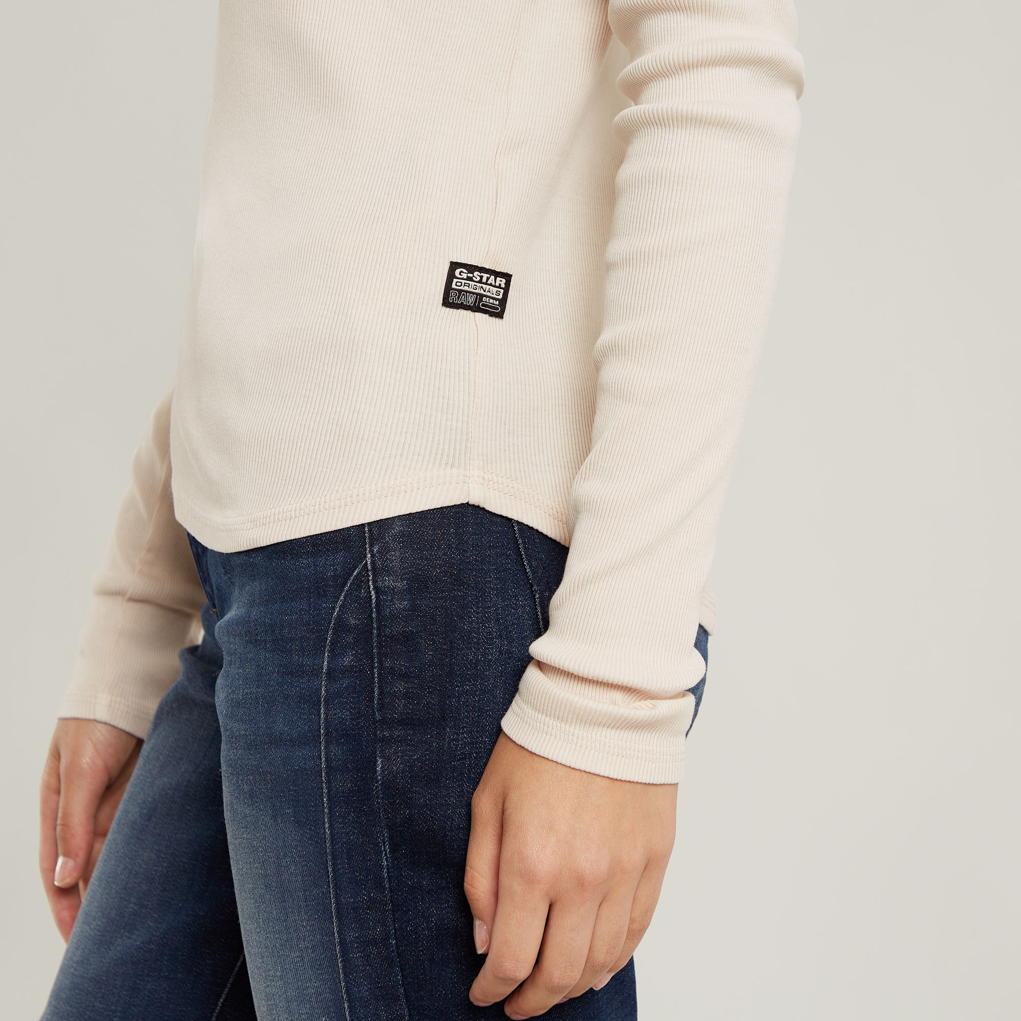 G-Star RAW Deep V-Hals Slim Top Roze Dames