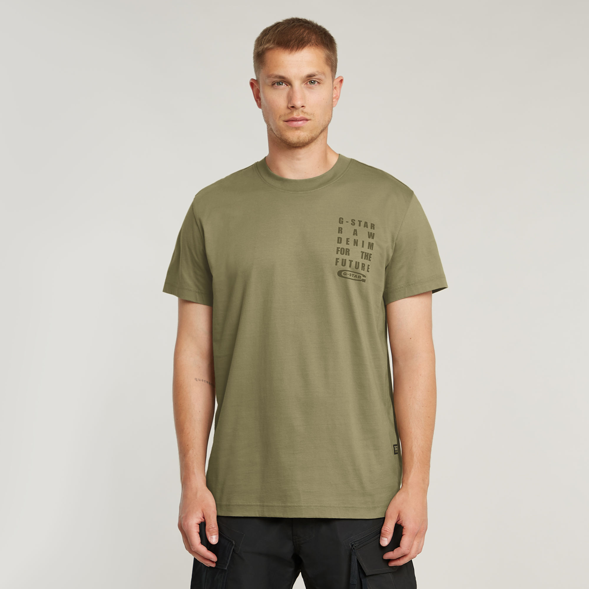 

Text Chest T-Shirt - Green - Men