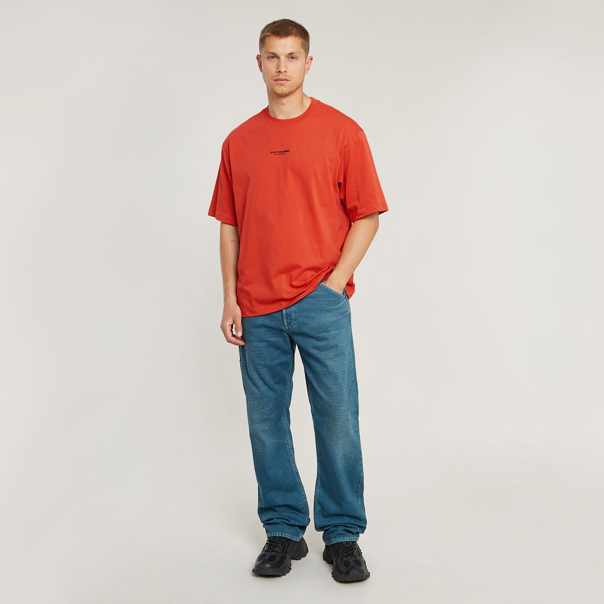 G-Star RAW Center Chest Boxy T-Shirt Rood Heren