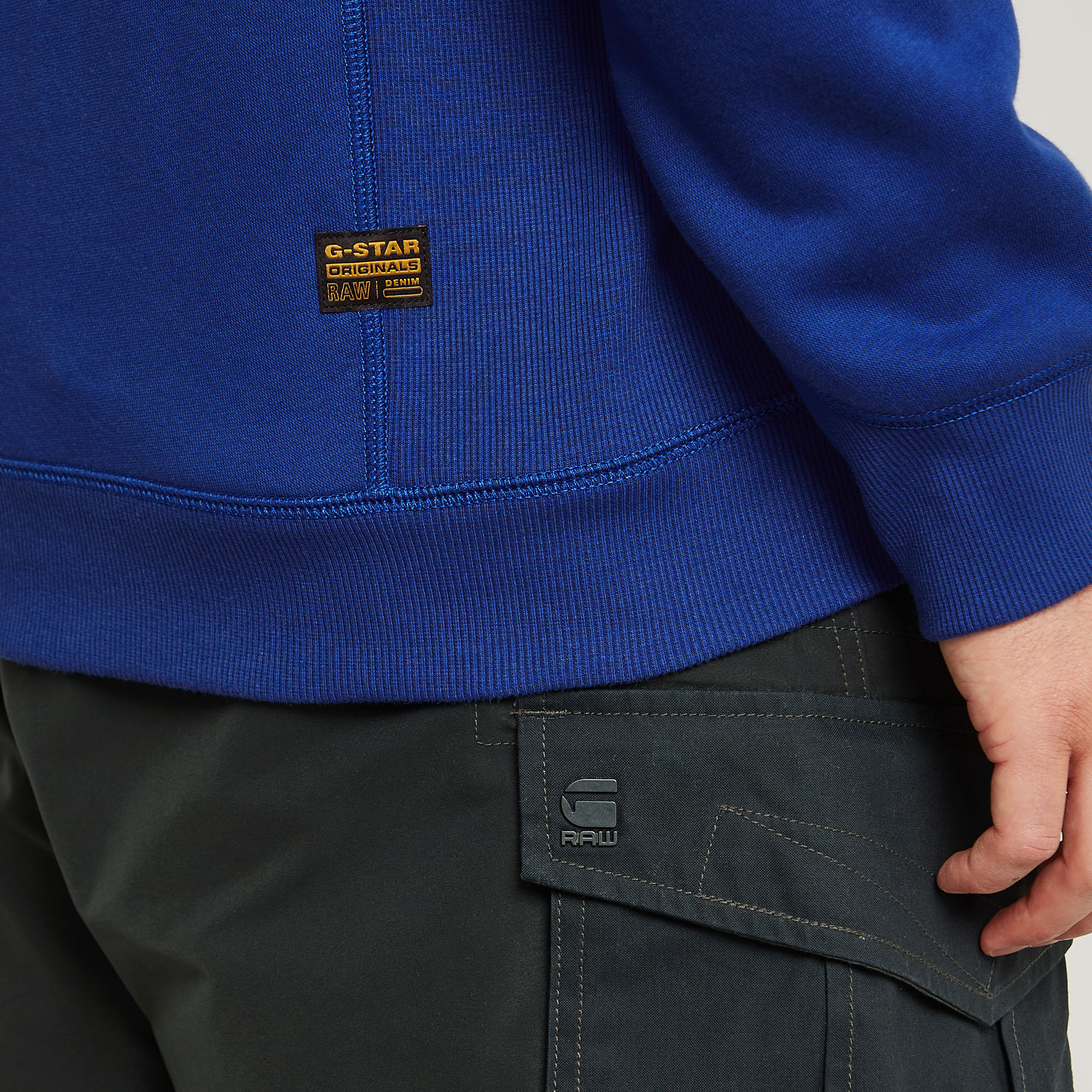 G-Star RAW Premium Core Sweater Midden blauw Heren