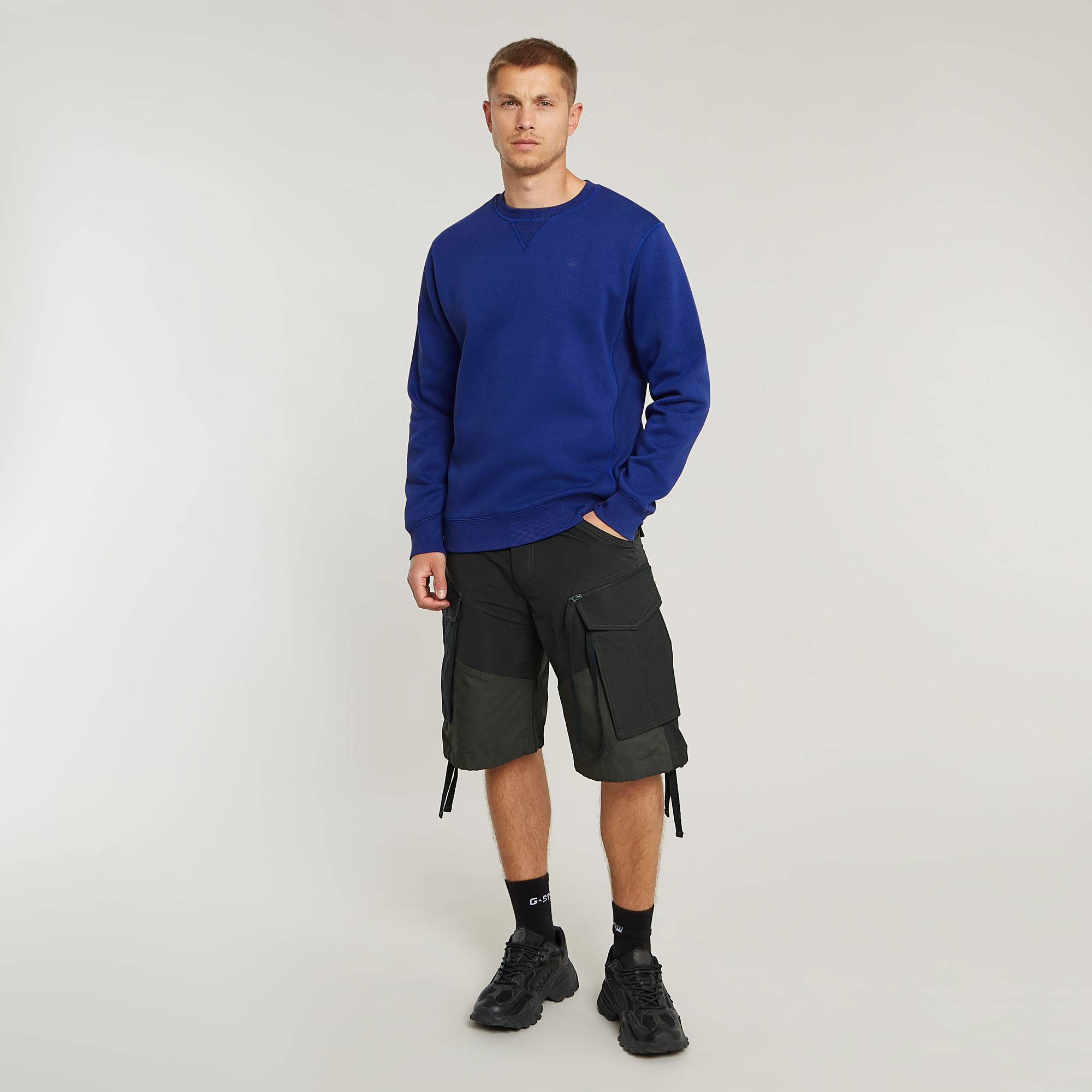 G-Star RAW Premium Core Sweater Midden blauw Heren