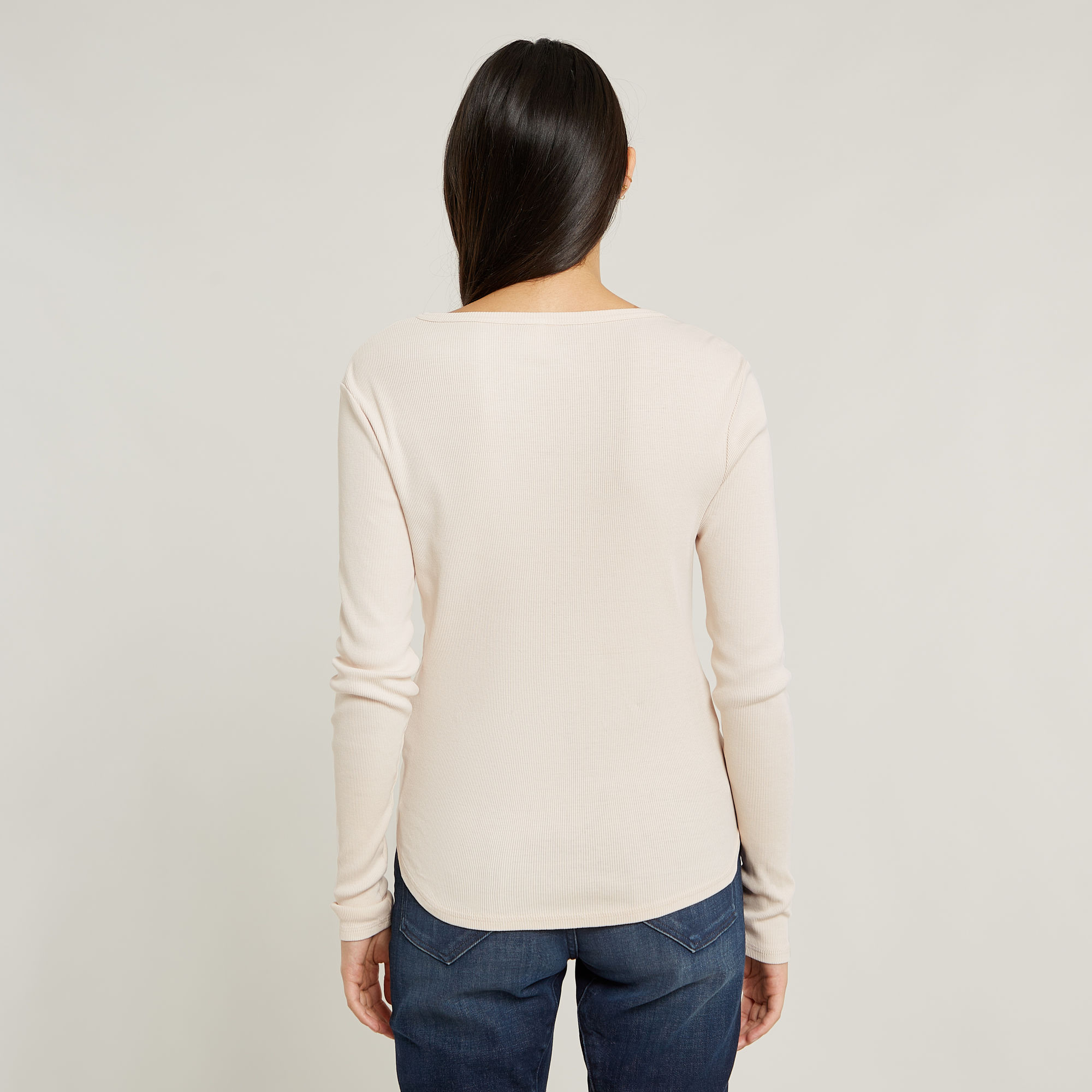 G-Star RAW Deep V-Hals Slim Top Roze Dames