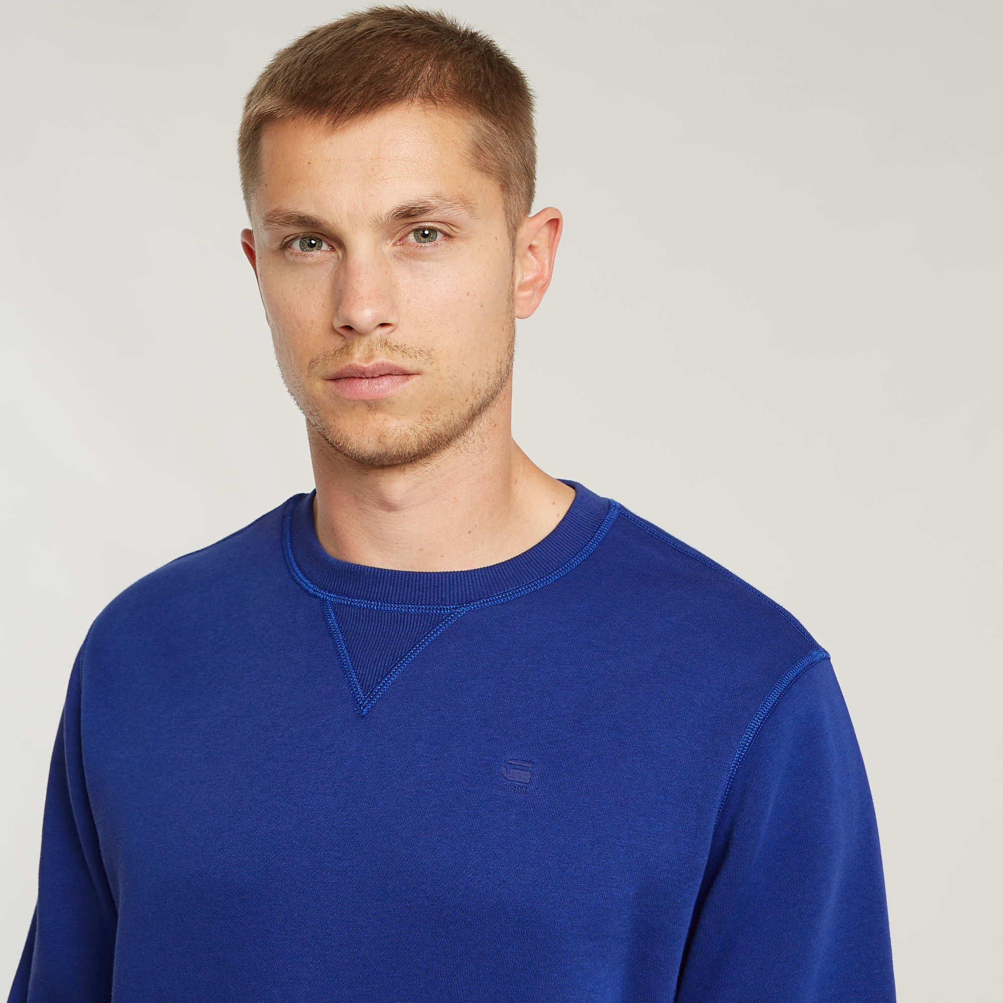 G-Star RAW Premium Core Sweater Midden blauw Heren