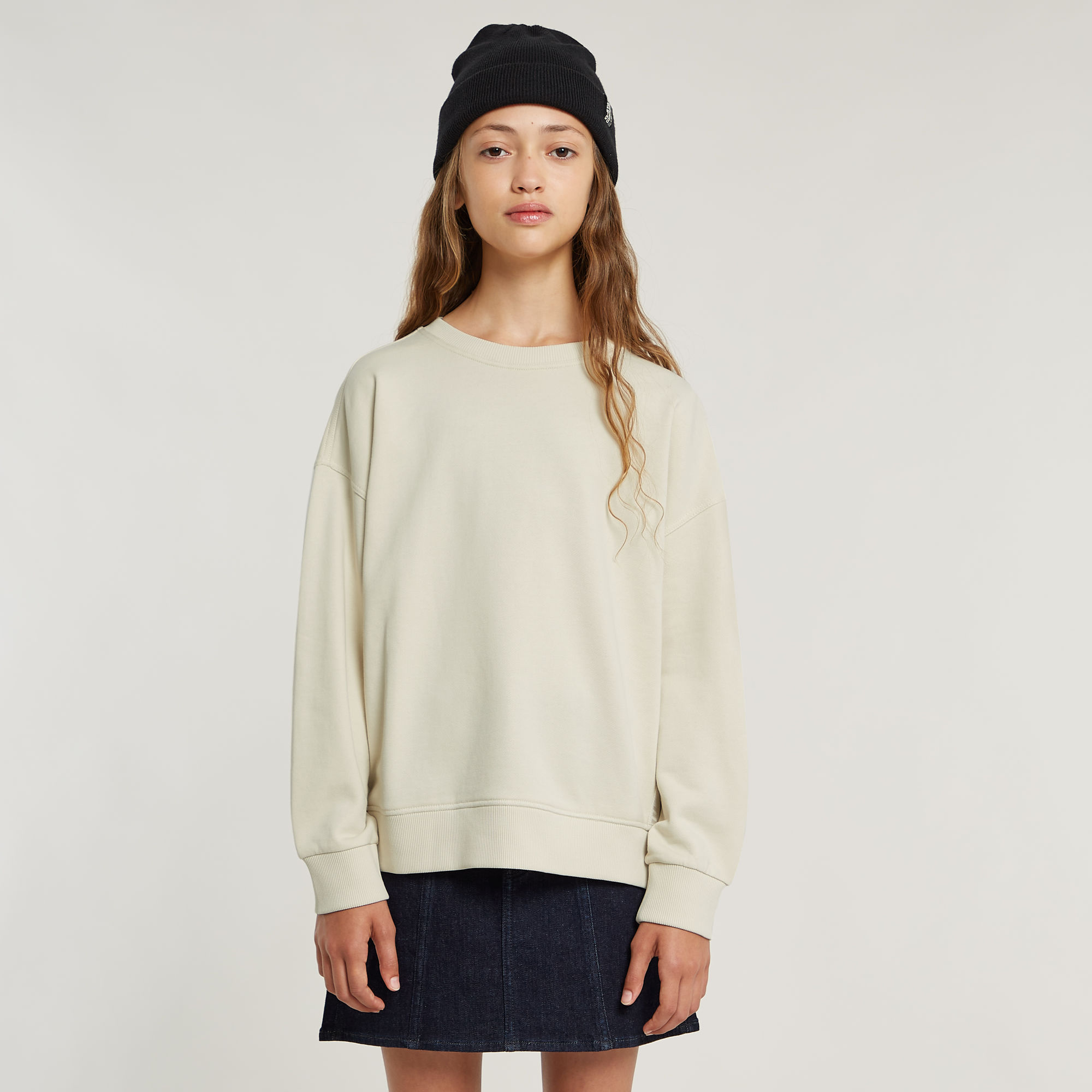 Mädchen Tape Loose Sweatshirt - Weiß - mädchen