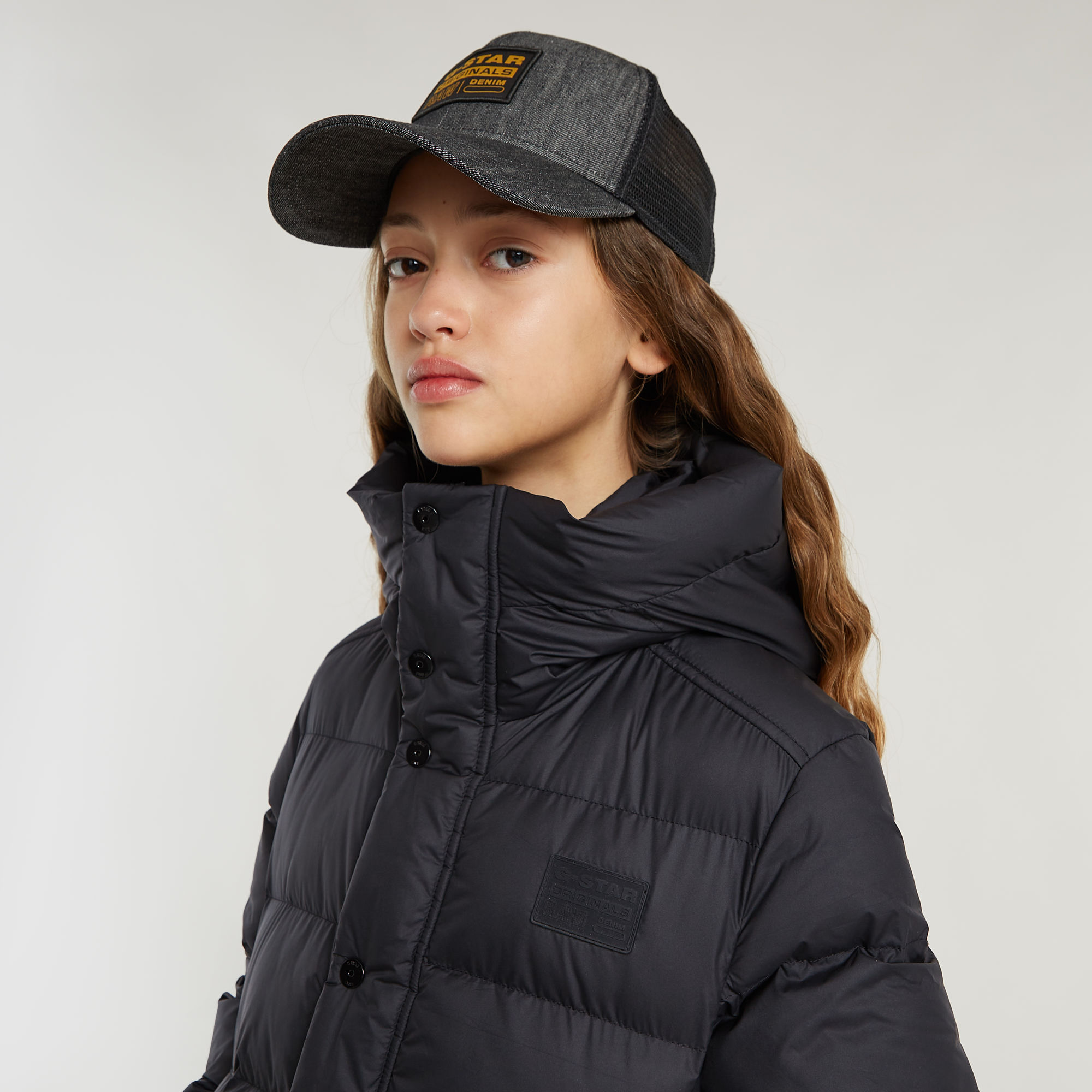 G-Star RAW Meisjes Whistler Kort Puffer Jack Zwart meisjes