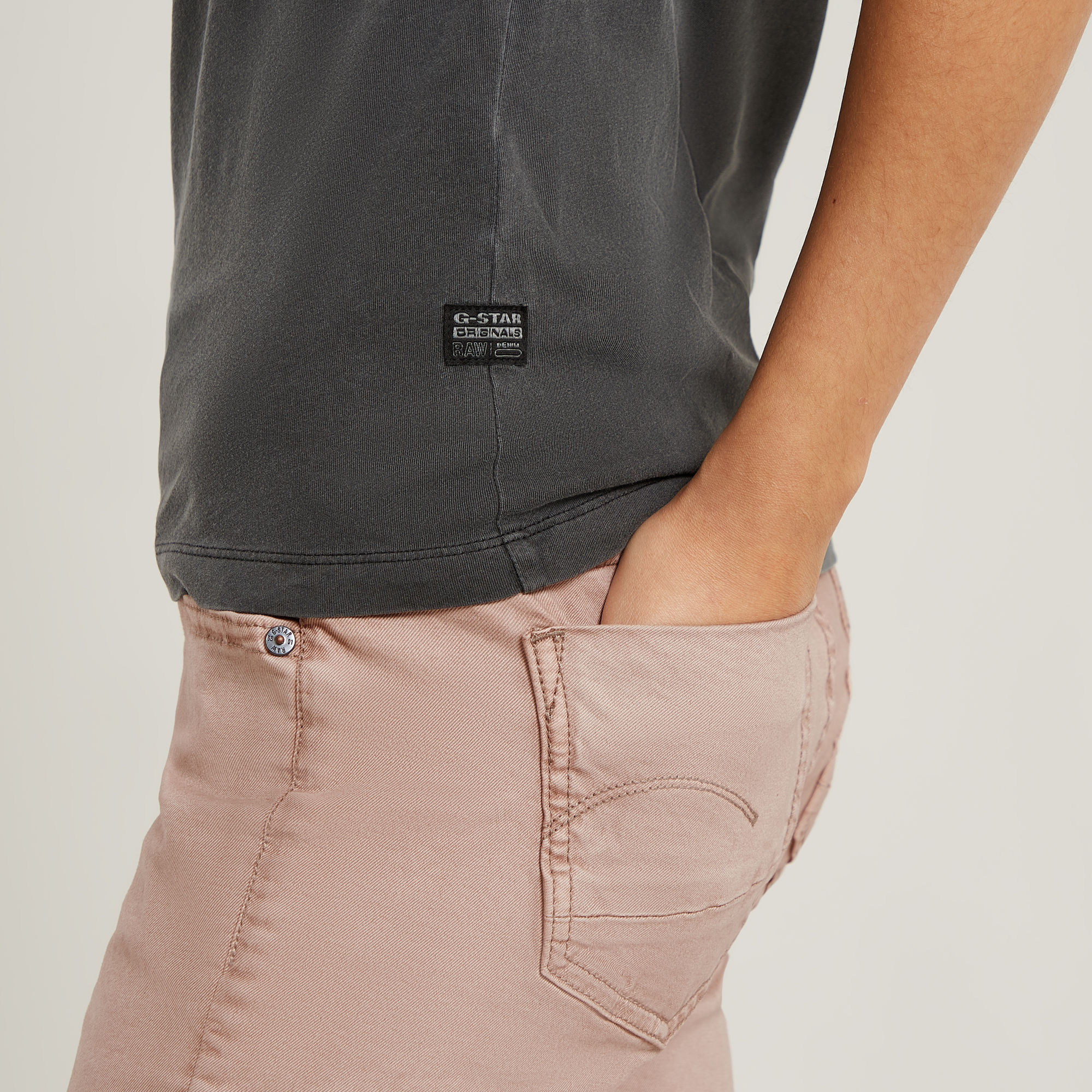 G-Star RAW Overdyed Eyben Slim V-Hals Top 2.0 Zwart Dames