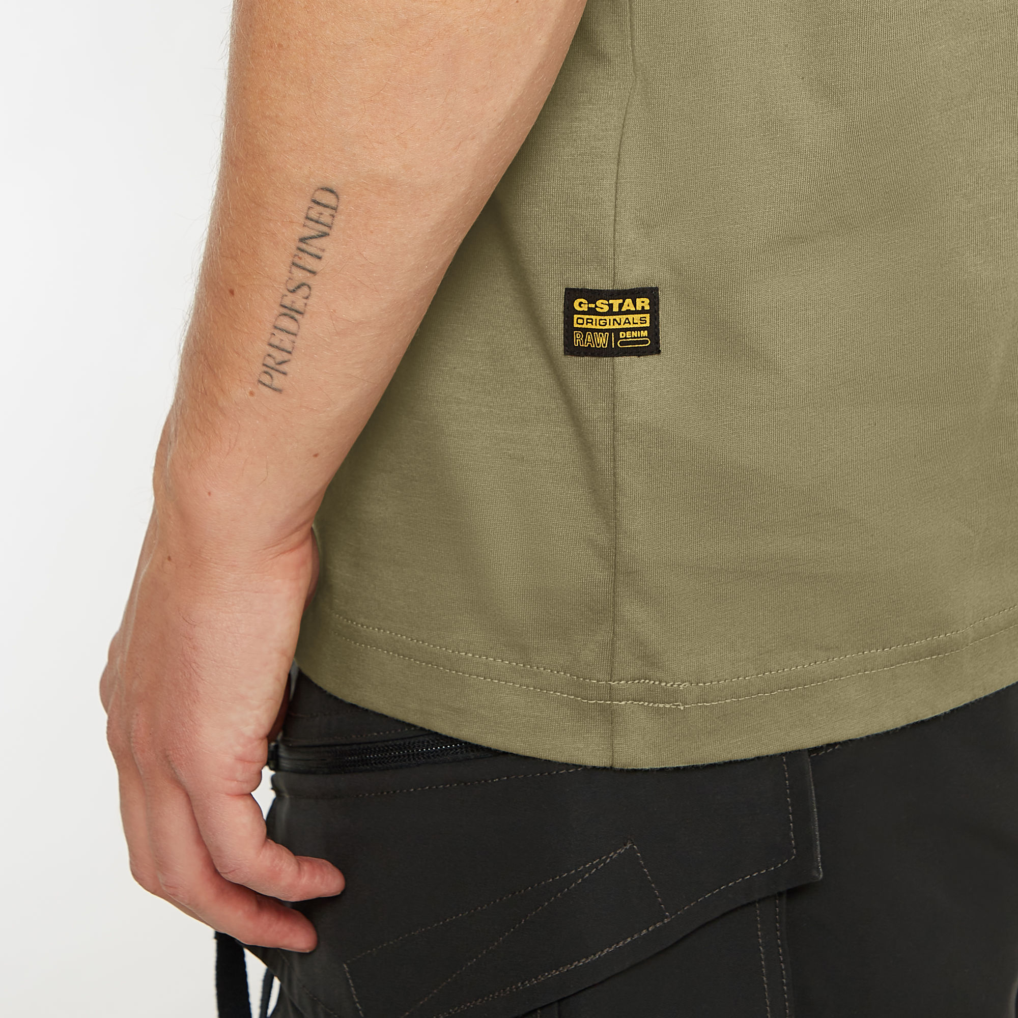 G-Star RAW Text Chest T-Shirt Groen Heren