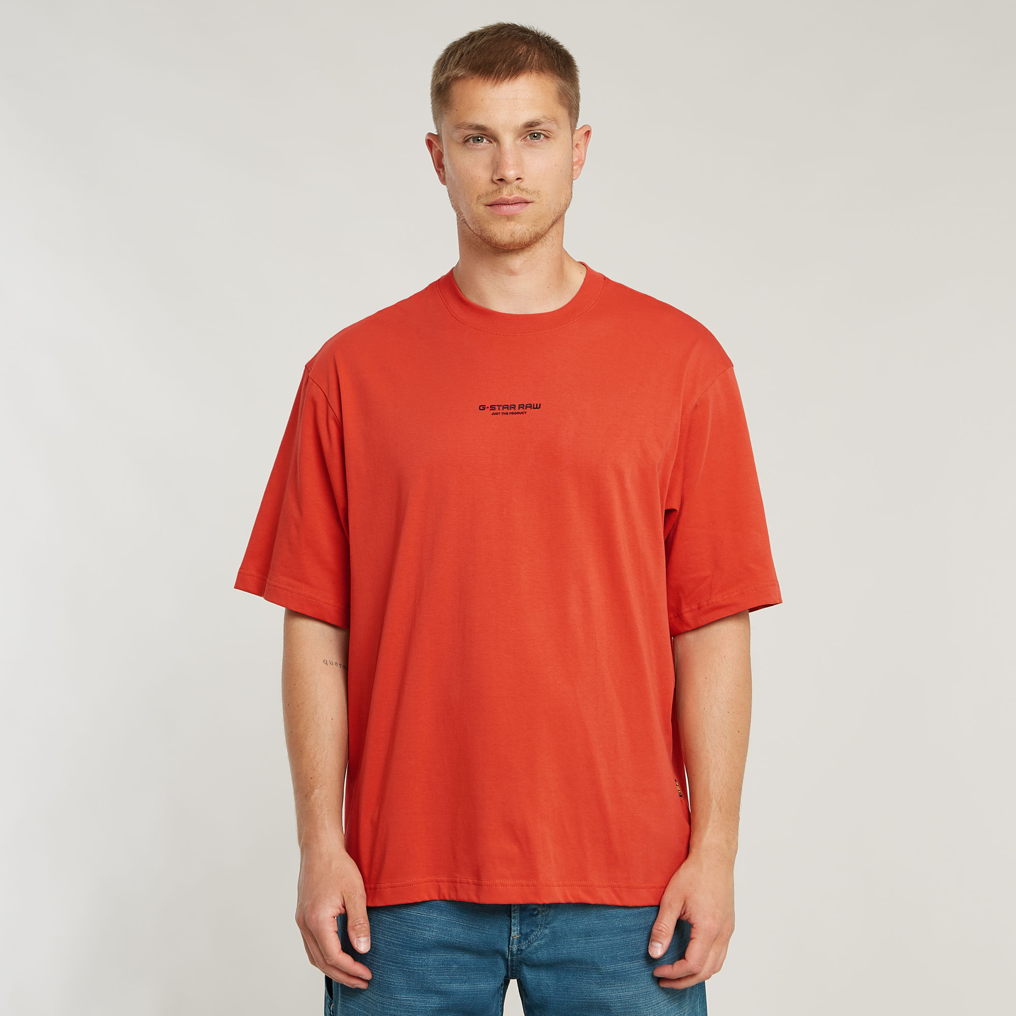 

Center Chest Boxy T-Shirt - Red - Men