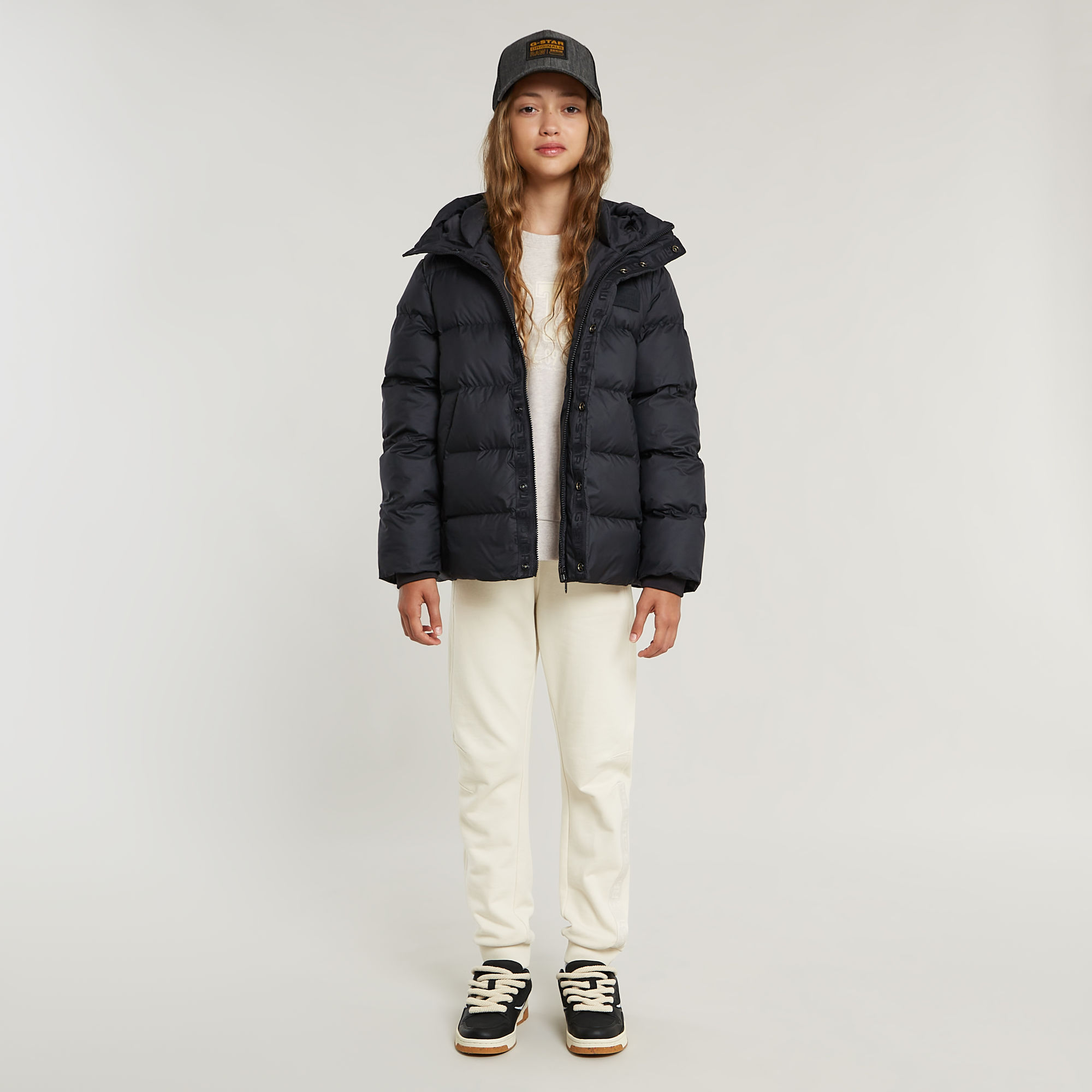 G-Star RAW Meisjes Whistler Kort Puffer Jack Zwart meisjes