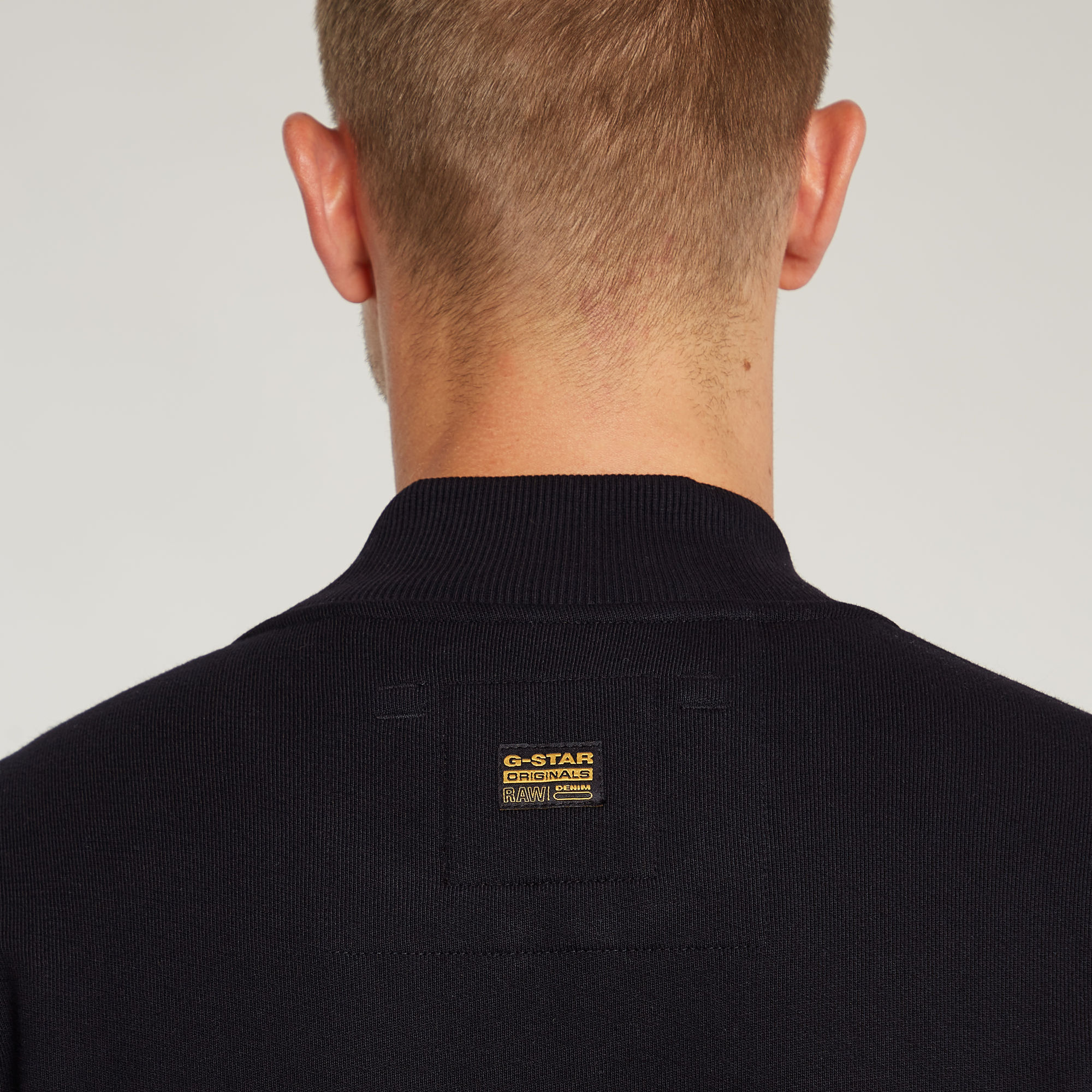 G-Star RAW Woven Mix Relaxed Sweater Zwart Heren