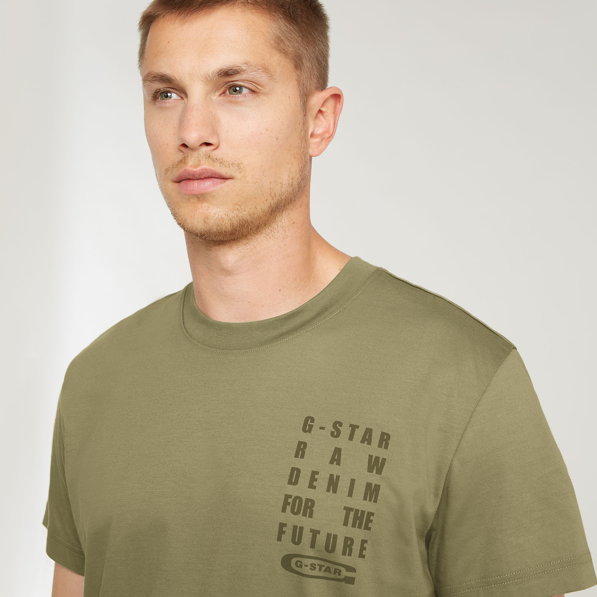 G-Star RAW Text Chest T-Shirt Groen Heren