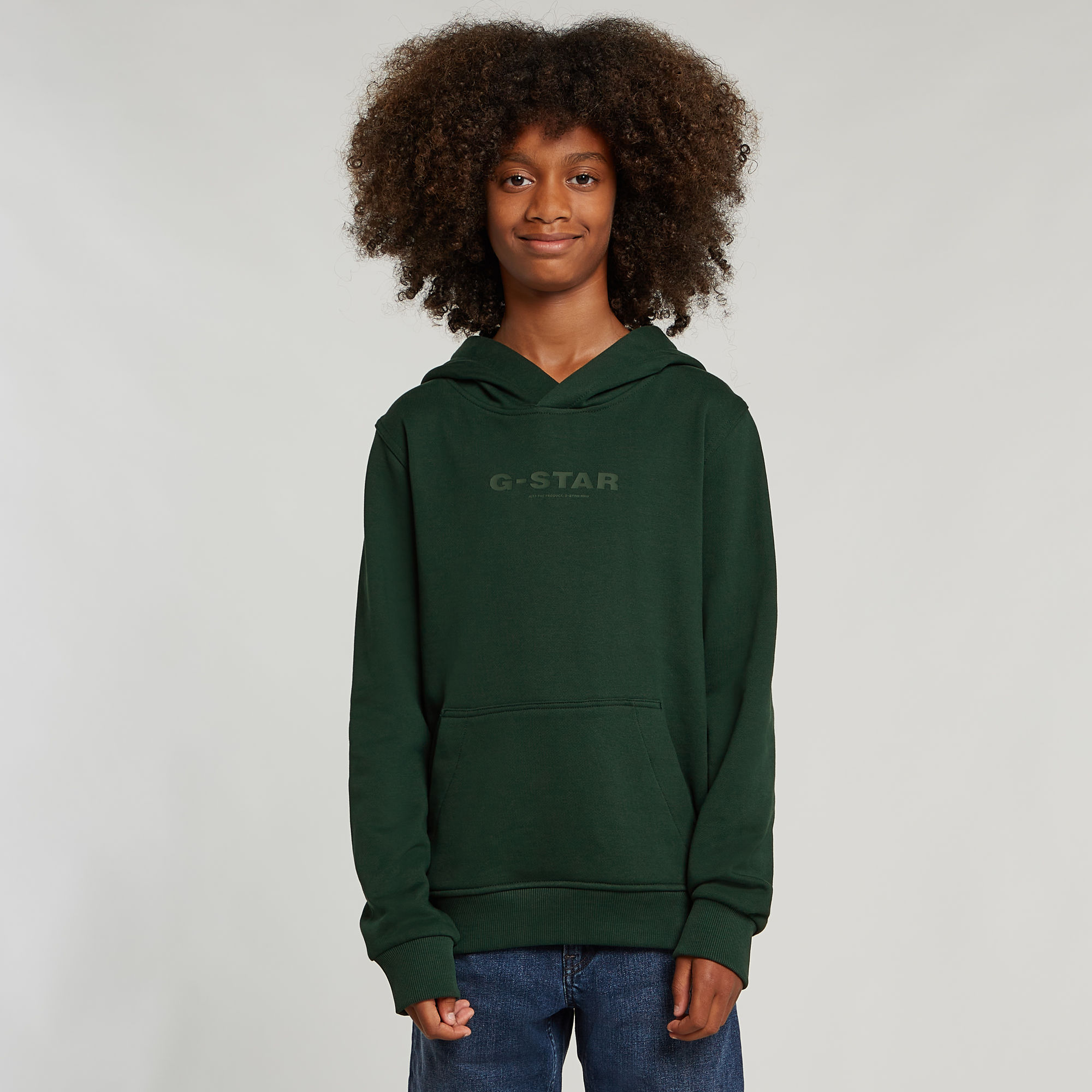 

Boys Hoodie Brushed - Green - boys