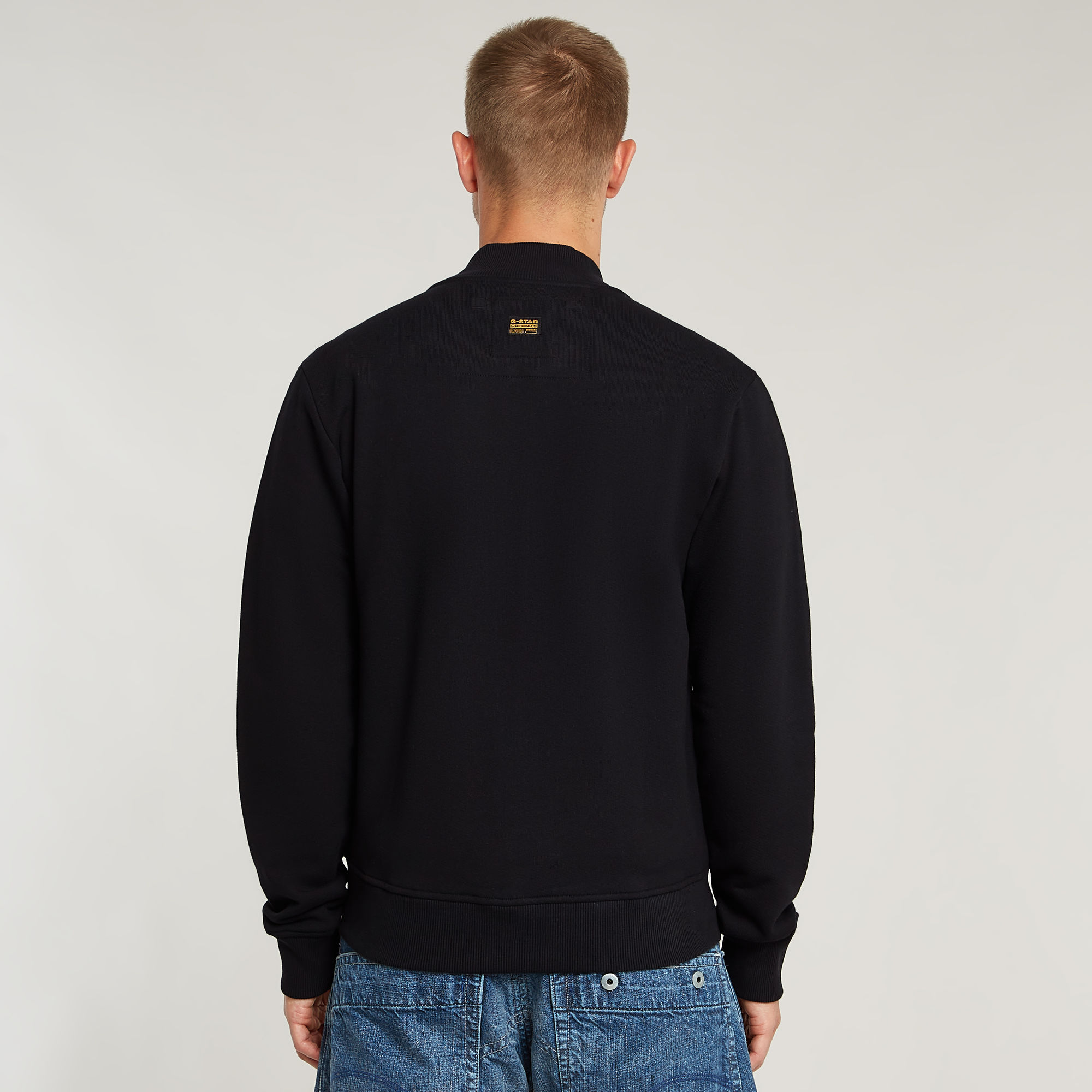 G-Star RAW Woven Mix Relaxed Sweater Zwart Heren