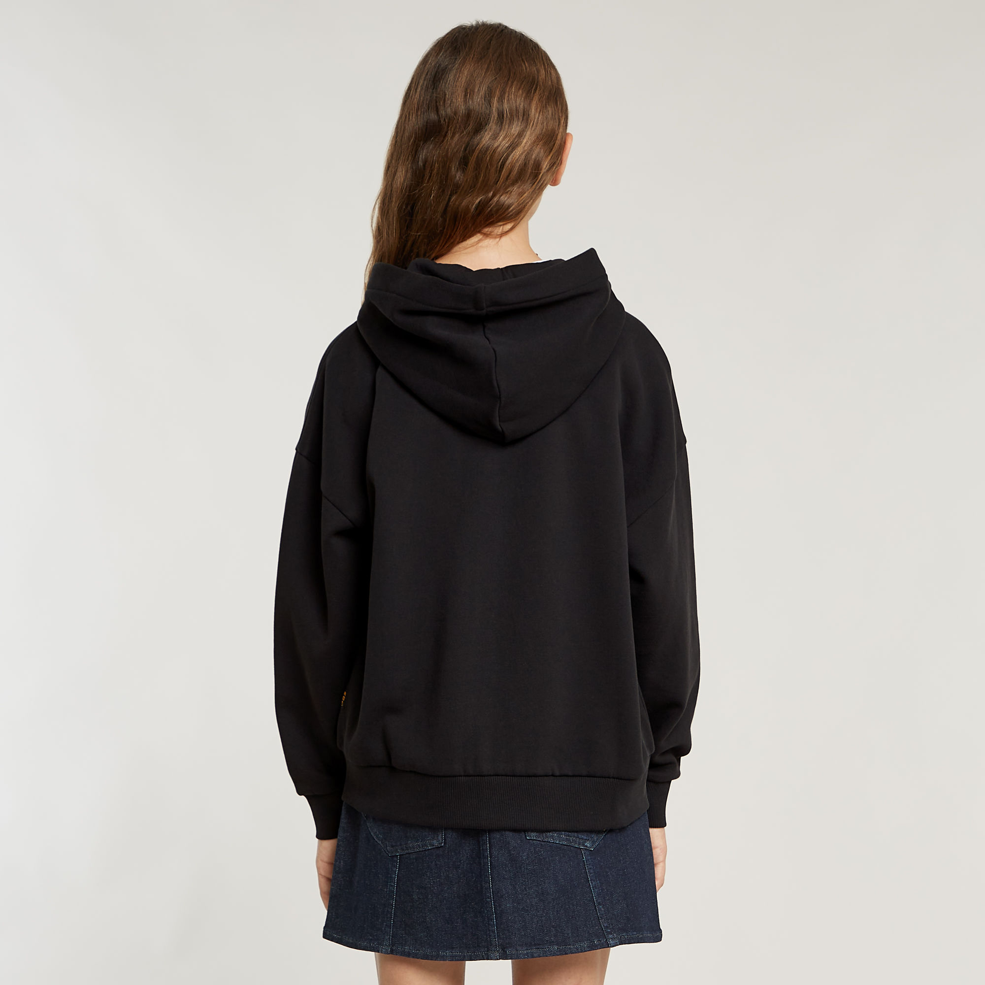 G-Star RAW Meisjes Hoodie Zipp Brushed Zwart meisjes