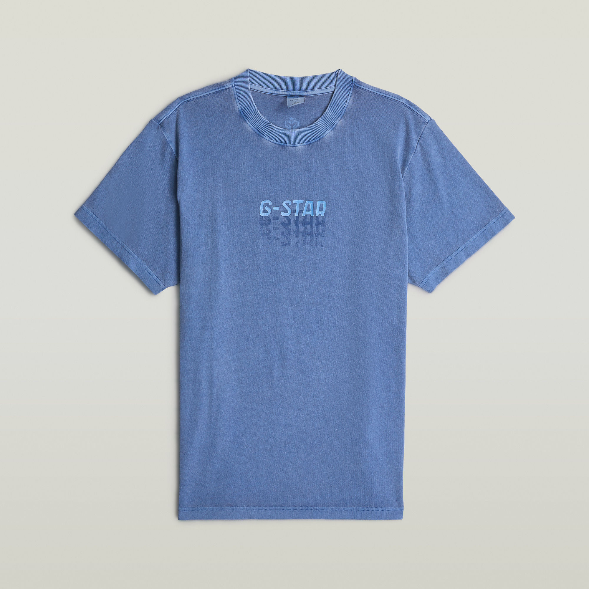 G-Star RAW Multi Logo Overdyed Loose T-Shirt Midden blauw Heren