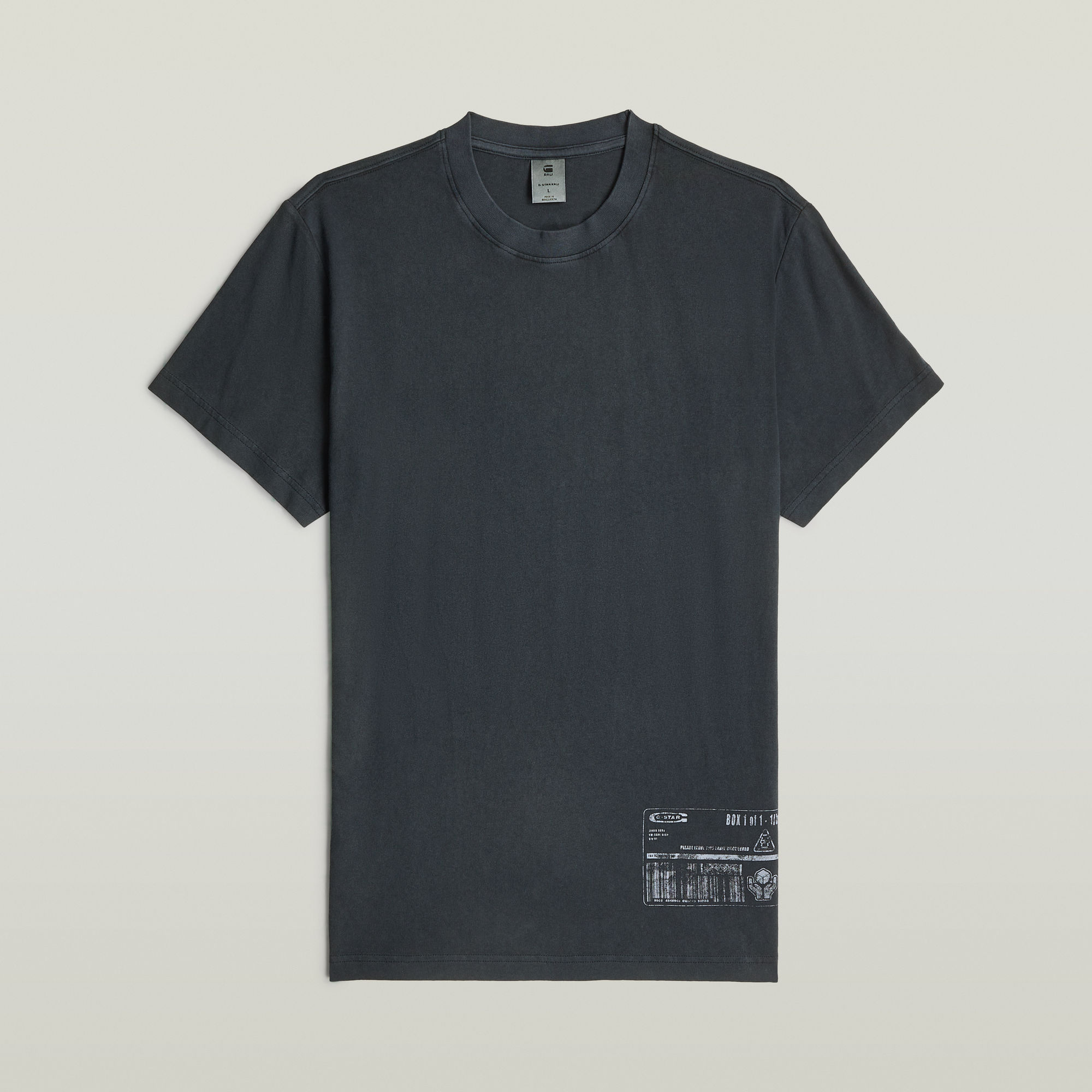 G-Star RAW Shipping Graphic Overdyed T-Shirt Donkerblauw Heren