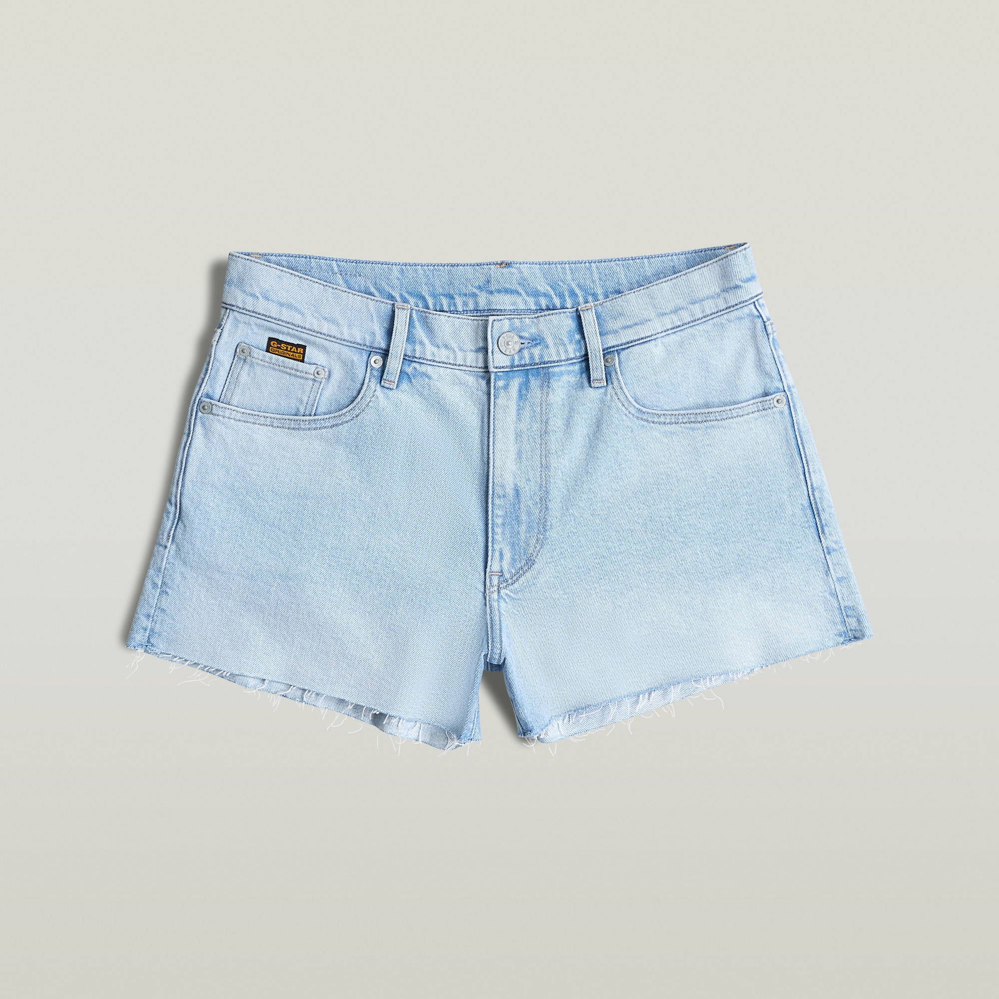 G-Star RAW True Raw Edge Denimshort Lichtblauw Dames