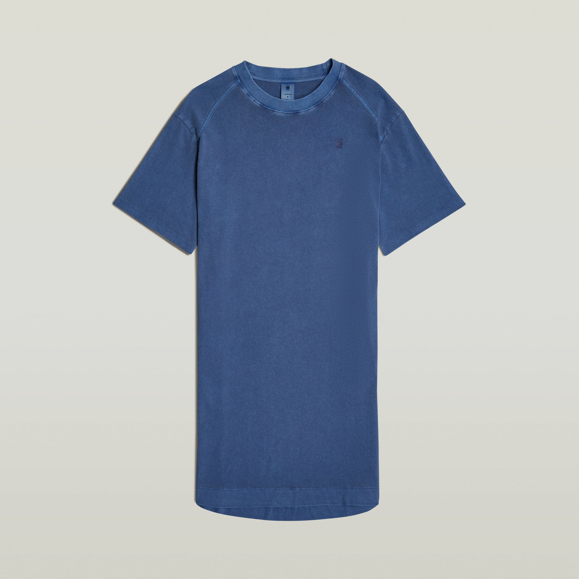 G-Star RAW Overdyed Saddle Sleeve Loose T-Shirt Jurk Midden blauw Dames
