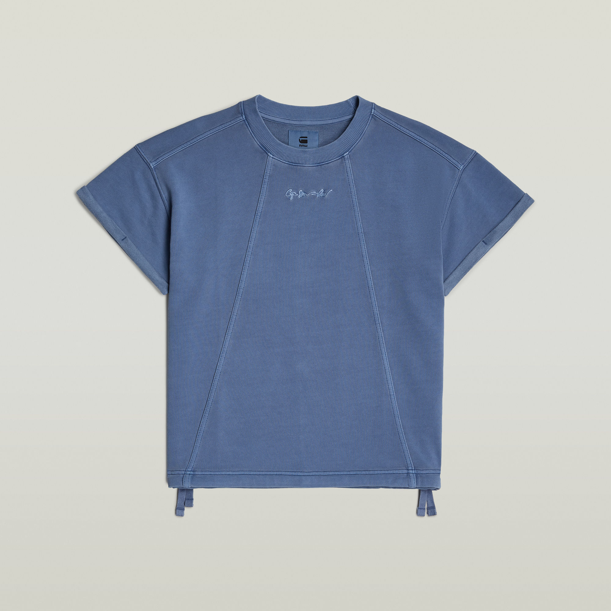 G-Star RAW Overdyed Seam Details Sweater Midden blauw Dames