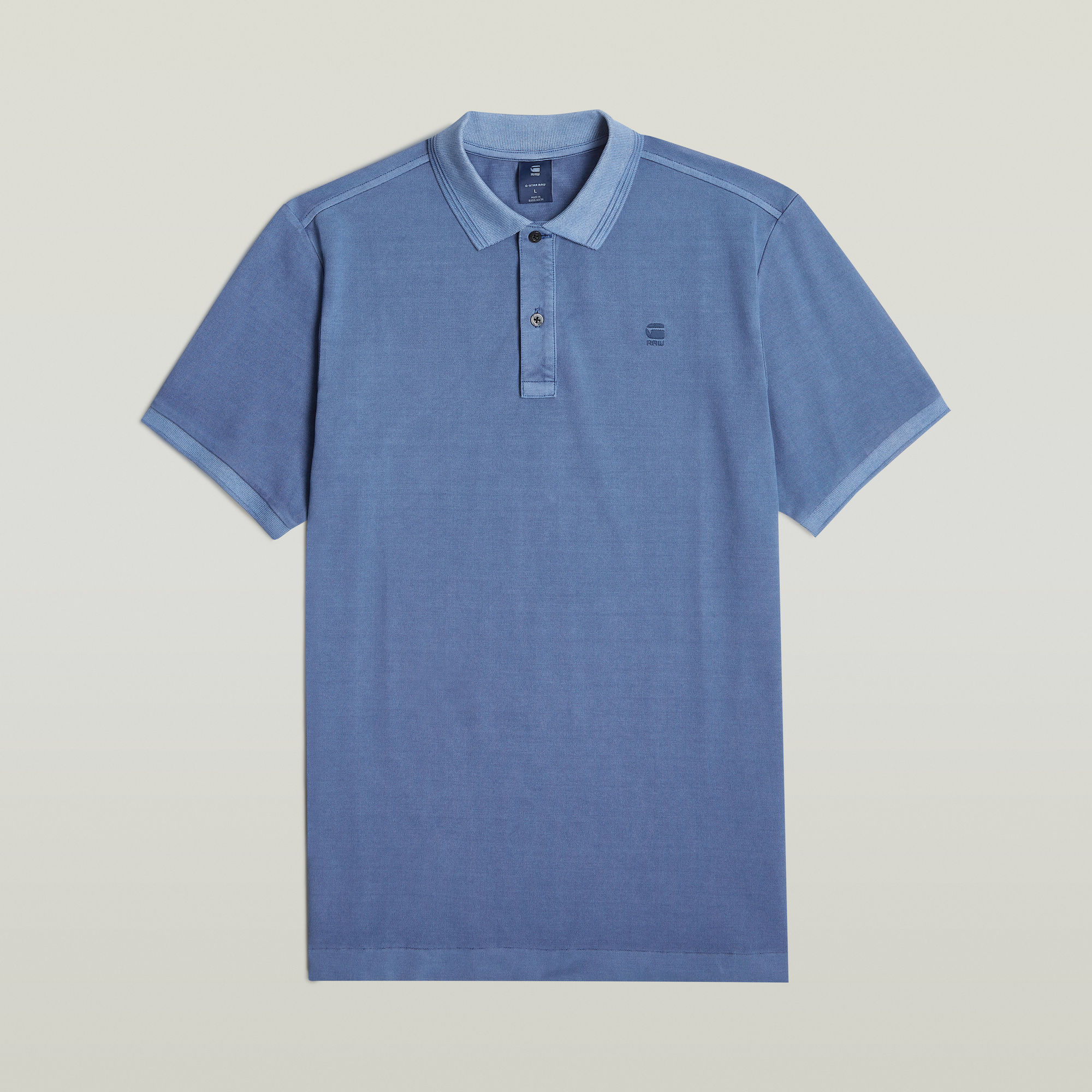 G-Star RAW Dunda Overdyed Slim Polo Midden blauw Heren