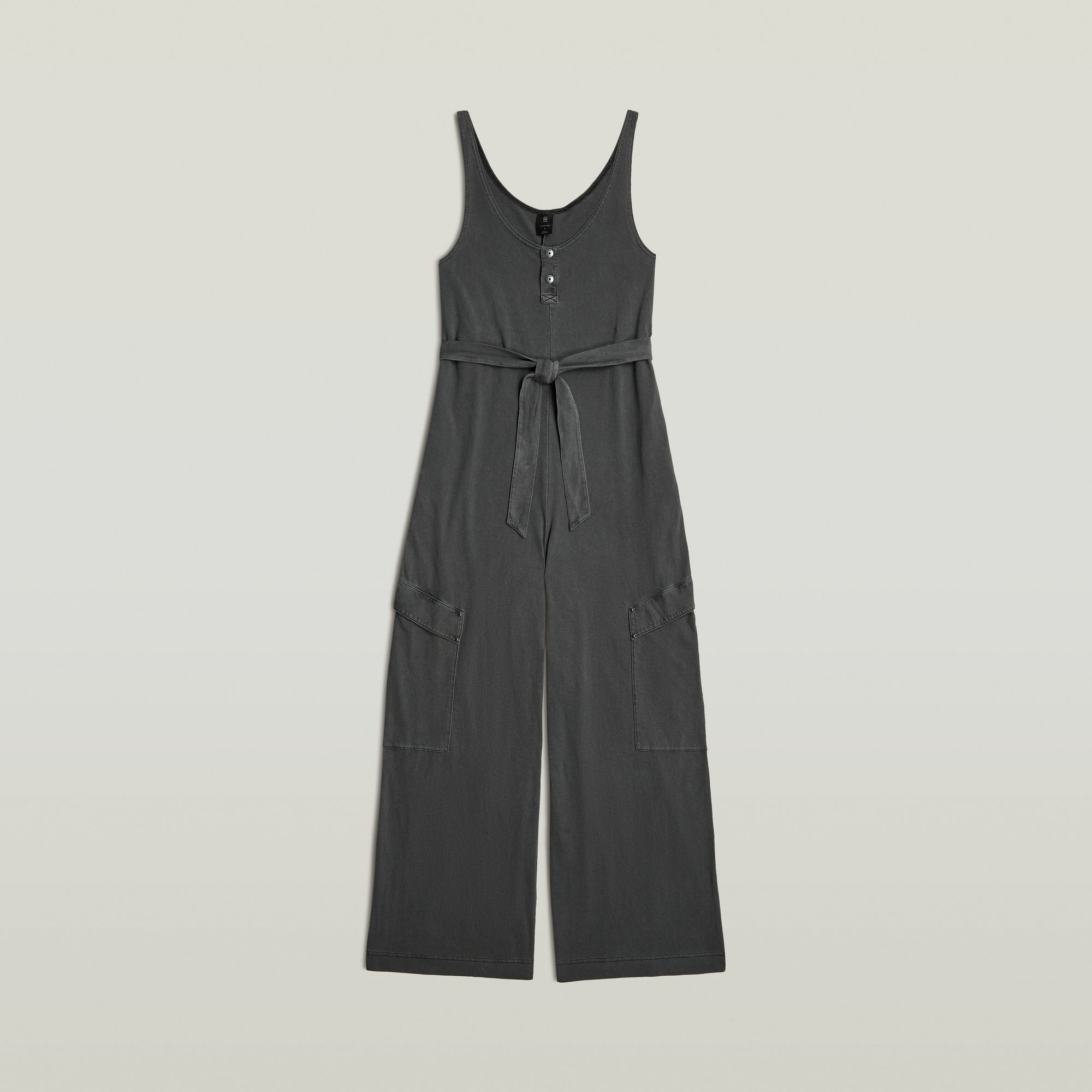 Thumbnail - Overdyed Utility Loose Jumpsuit - Schwarz - Damen