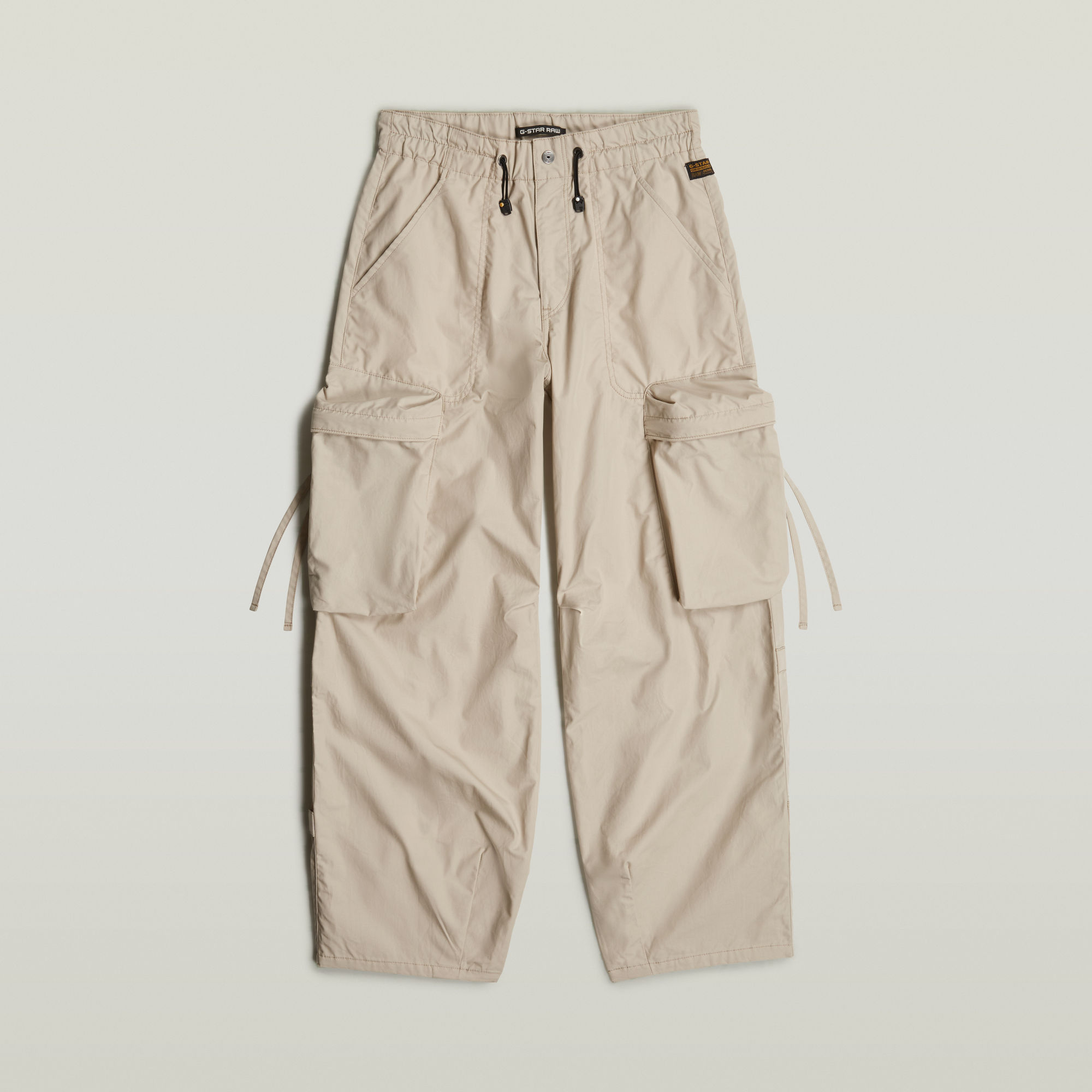 Thumbnail - Balloon Cargo High Waist Hose - Beige - Damen