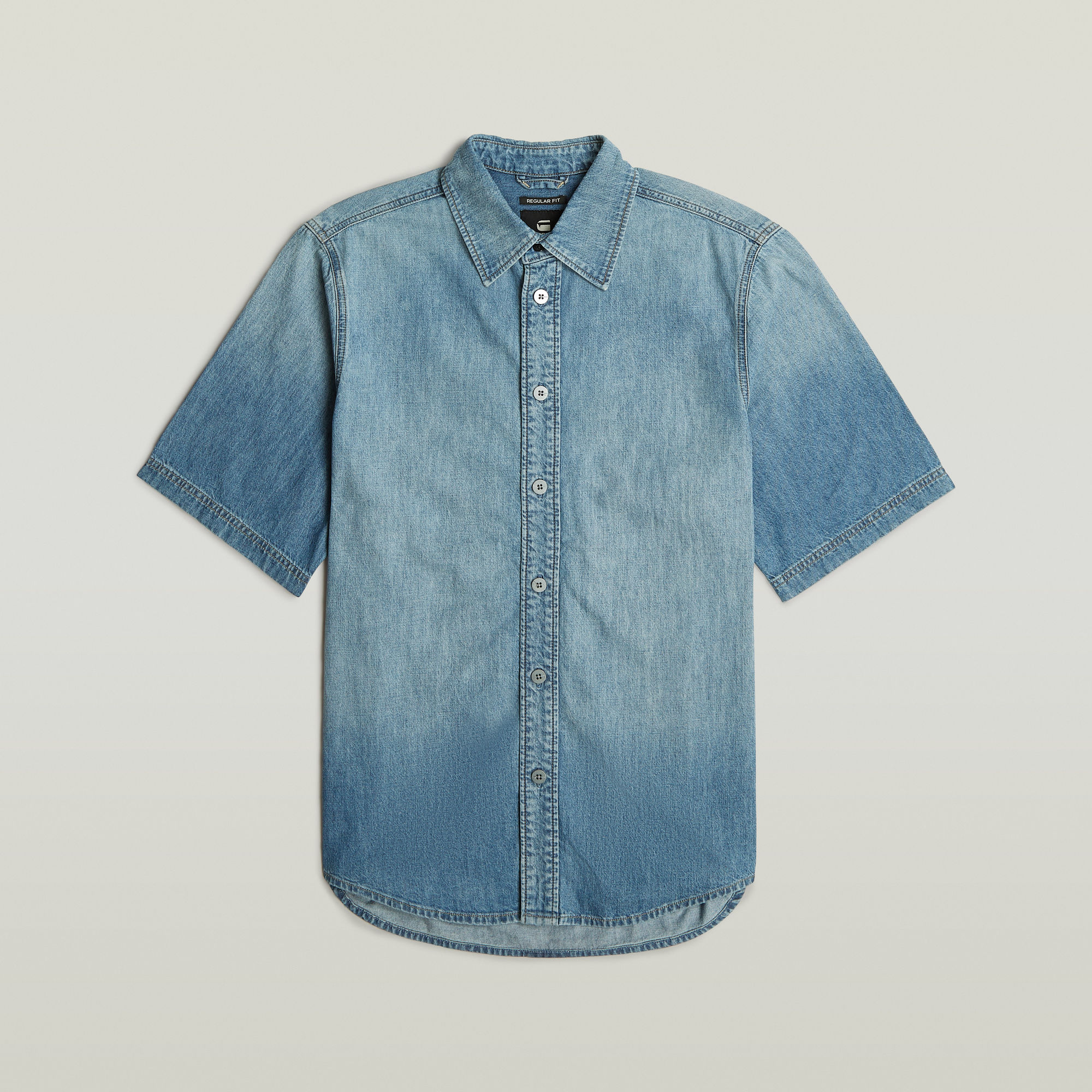 G-Star RAW Regular Denim Overhemd Lichtblauw Heren