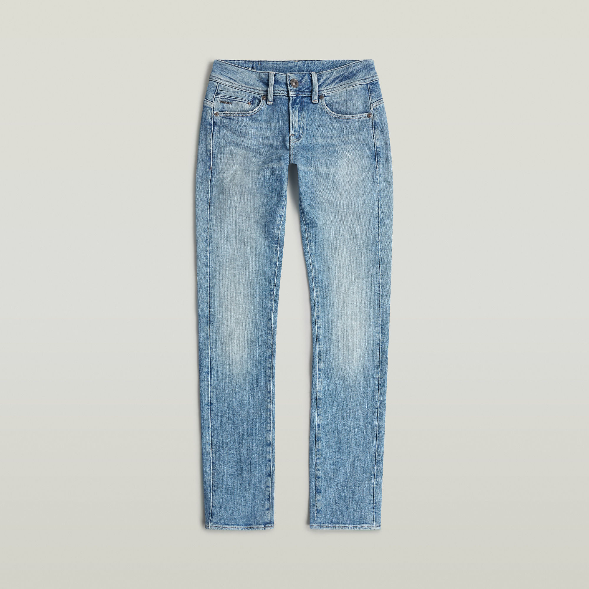 Thumbnail - Midge Slim Straight Jeans - Hellblau - Damen