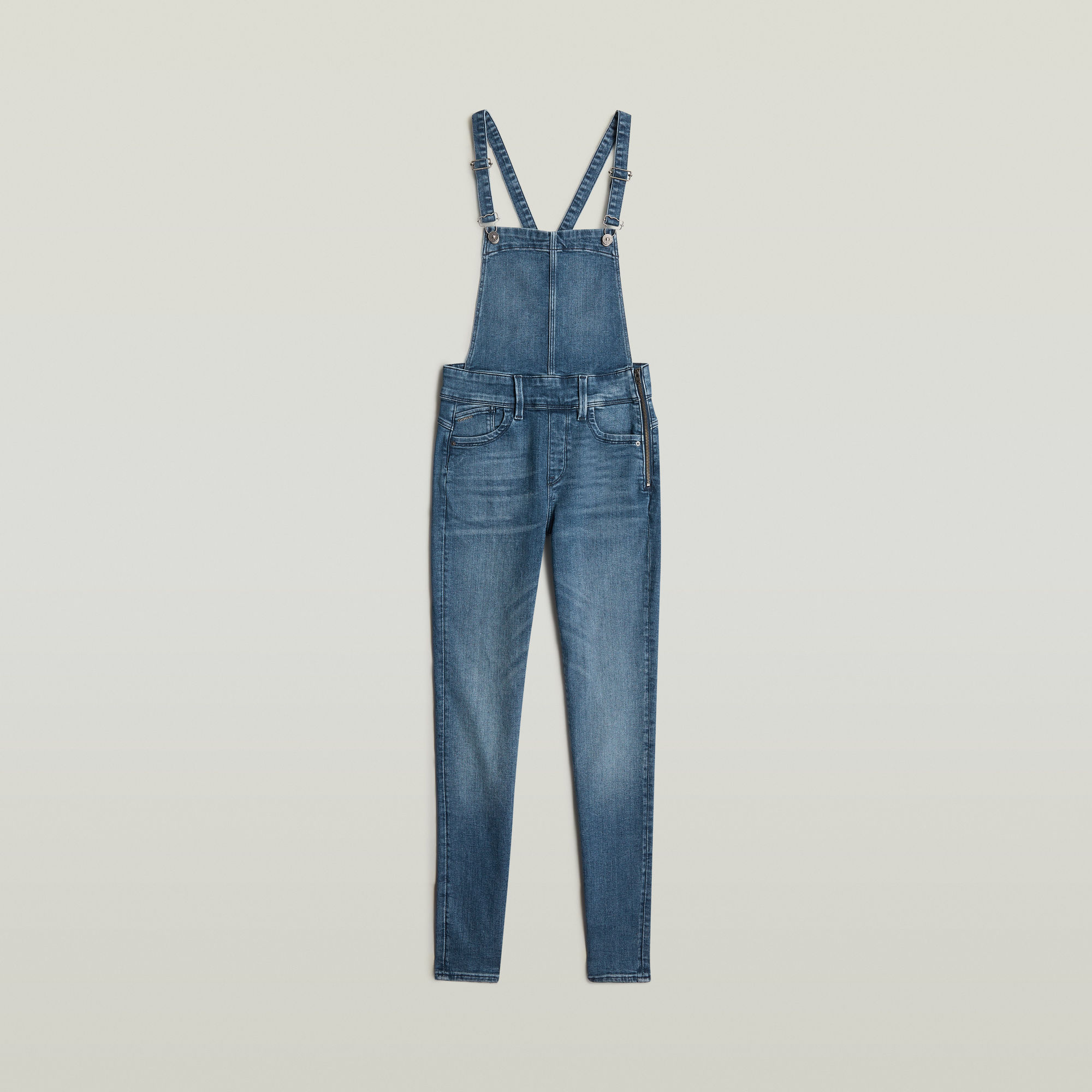 

Lynn High Waist Skinny Overall - Medium blue - Women