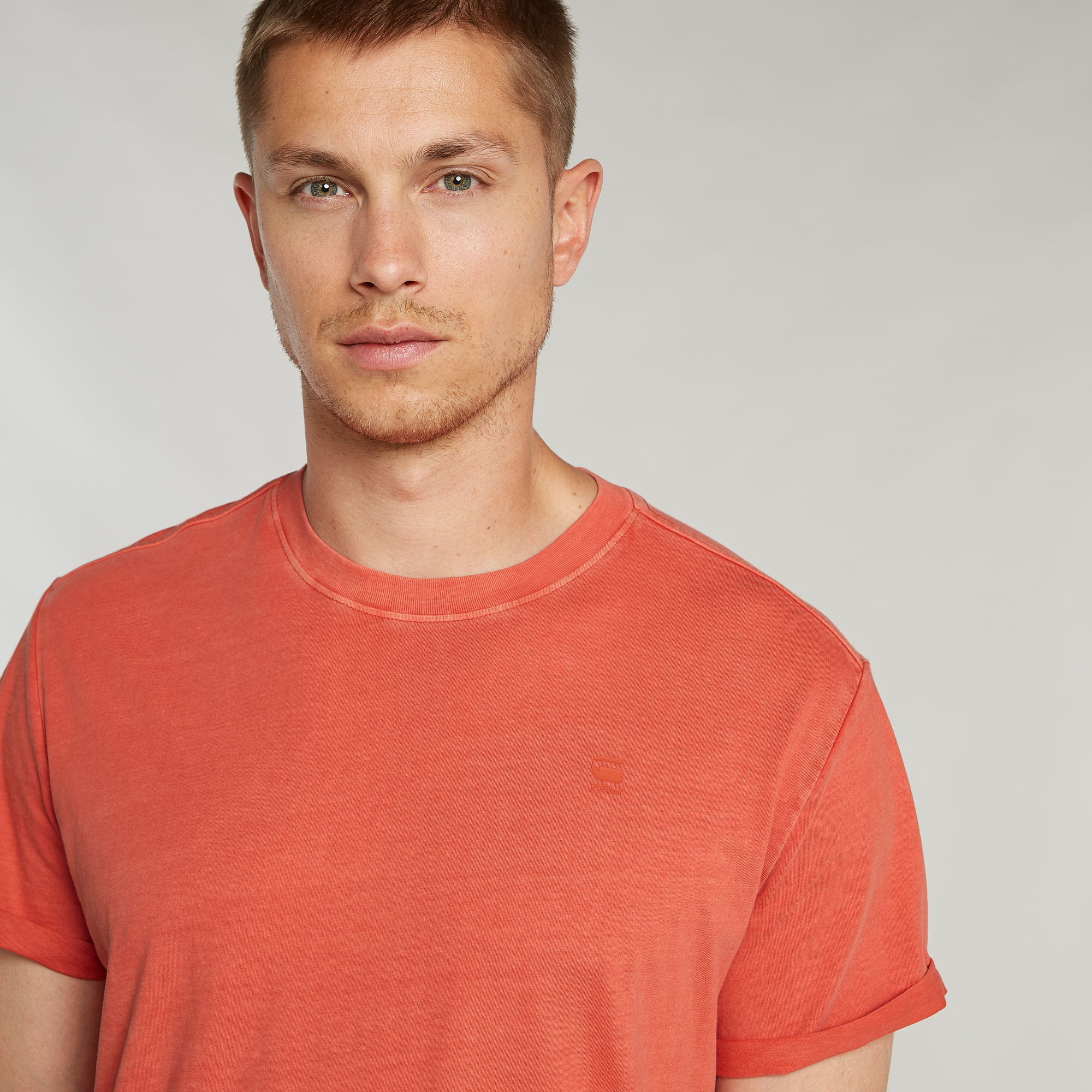 G-Star RAW Text Back Graphic Overdyed Lash T-Shirt Rood Heren