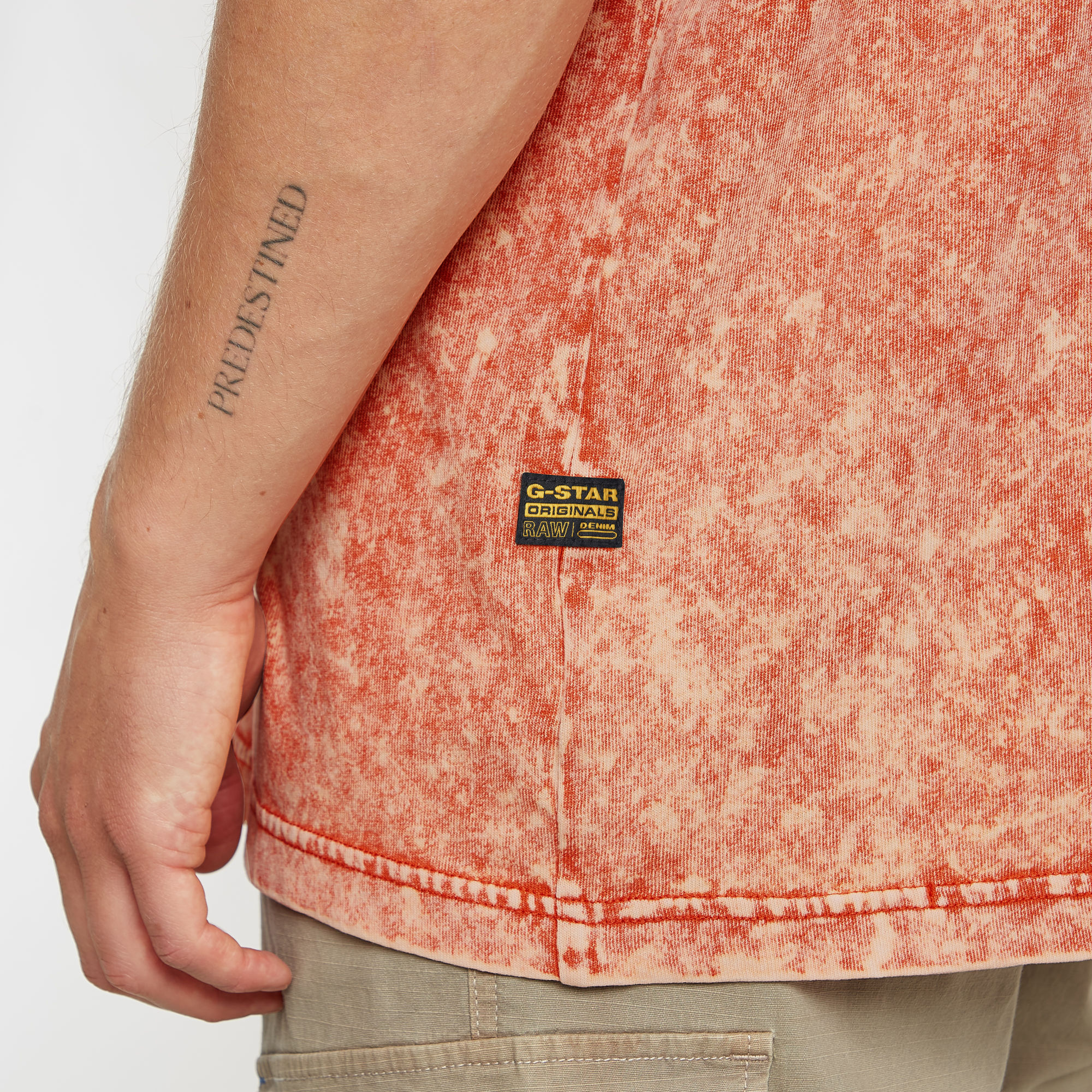 G-Star RAW Washed Loose T-Shirt Rood Heren