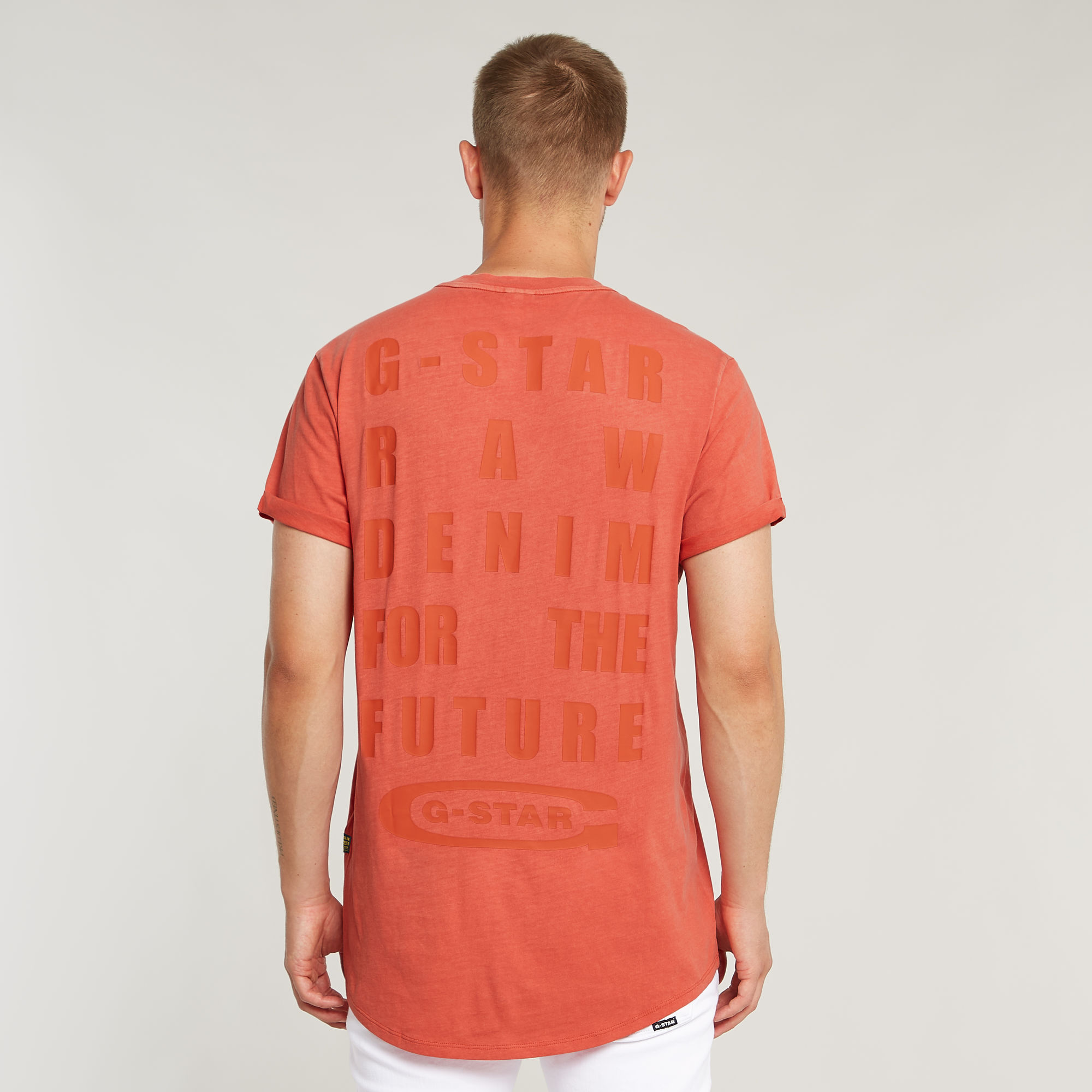 G-Star RAW Text Back Graphic Overdyed Lash T-Shirt - Rood - Heren