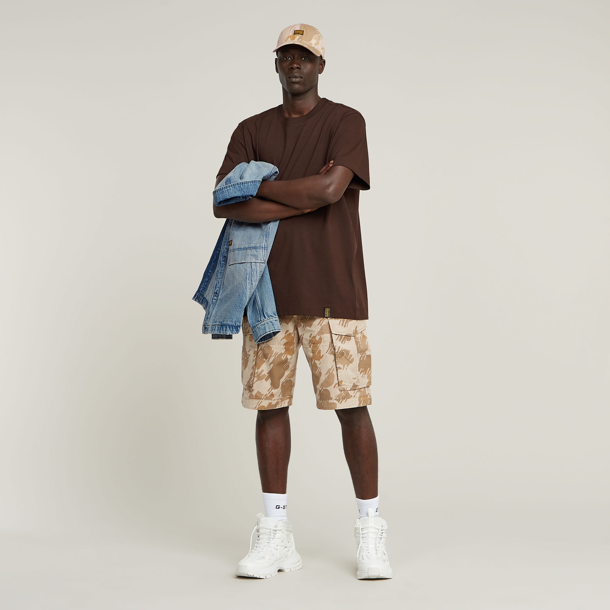 Thumbnail - Heavy Weight Essential Loose T-shirt - Braun - Herren