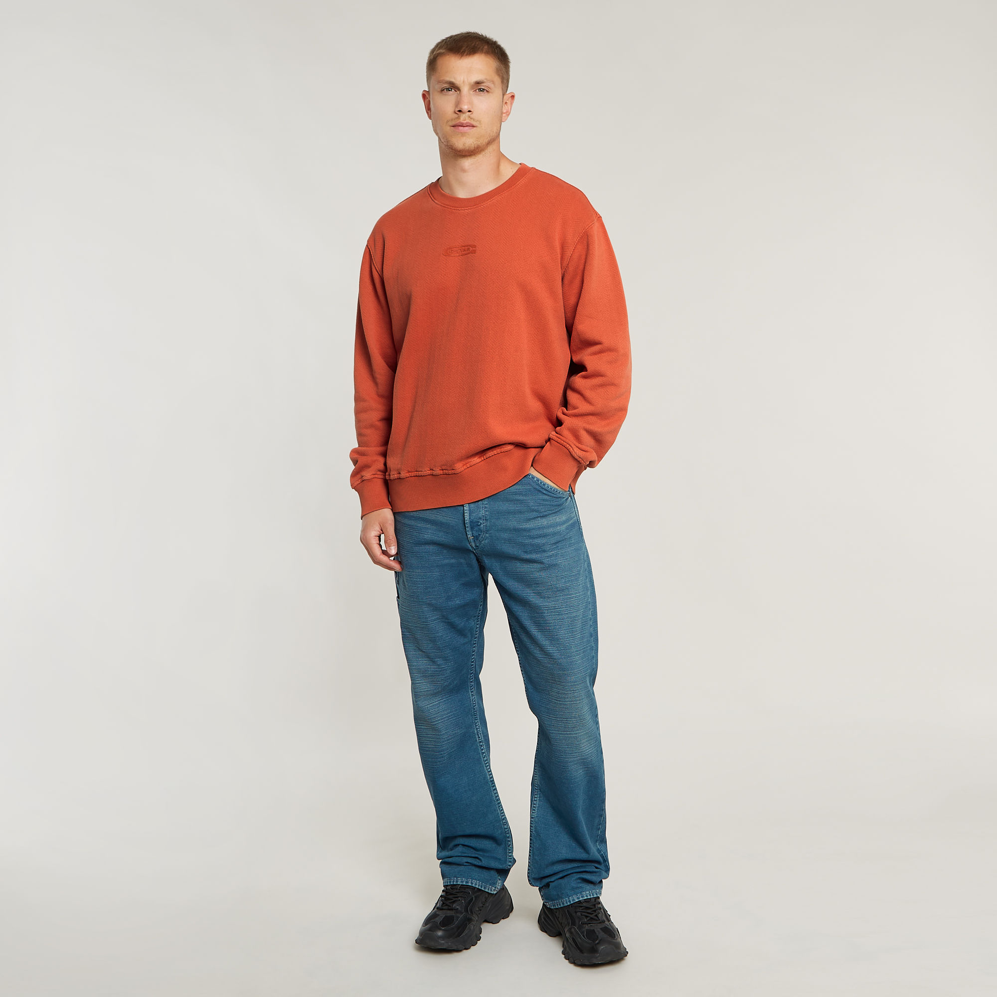 G-Star RAW Washed Relaxed Sweater Rood Heren