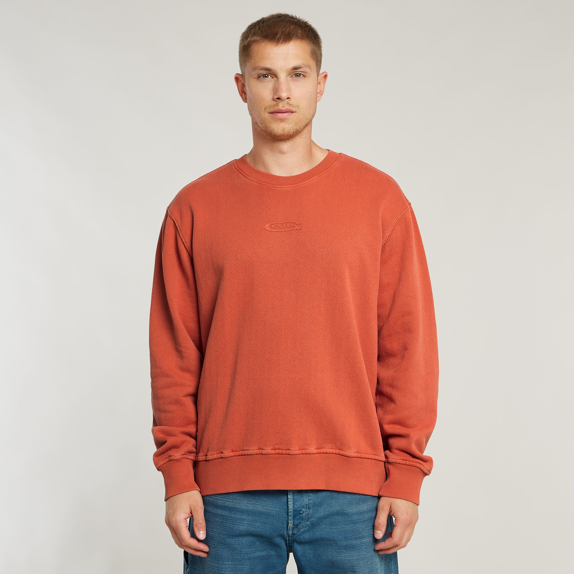 

Washed Relaxed Sweater - Red - Men