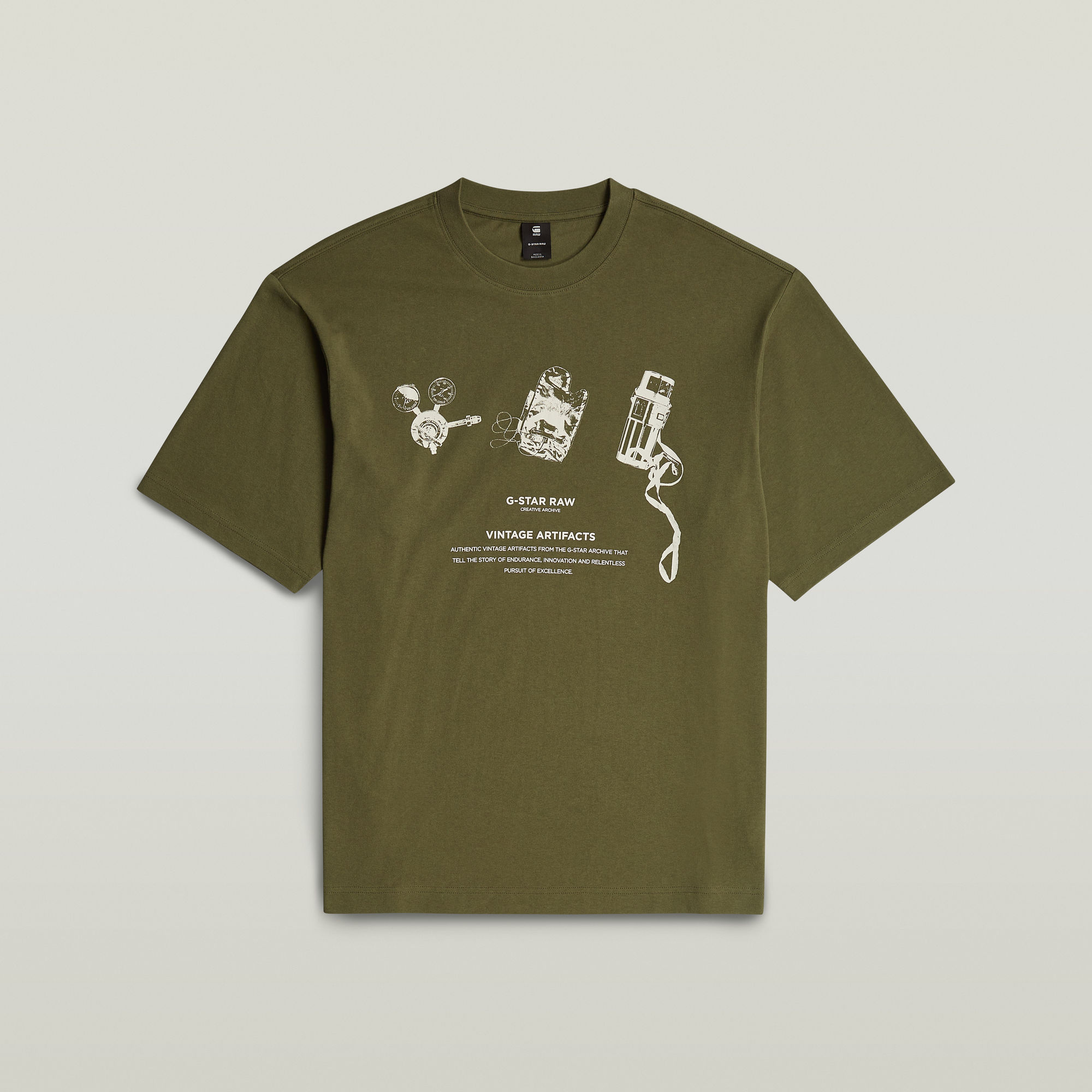 G-Star RAW Archive Boxy T-Shirt Groen Heren