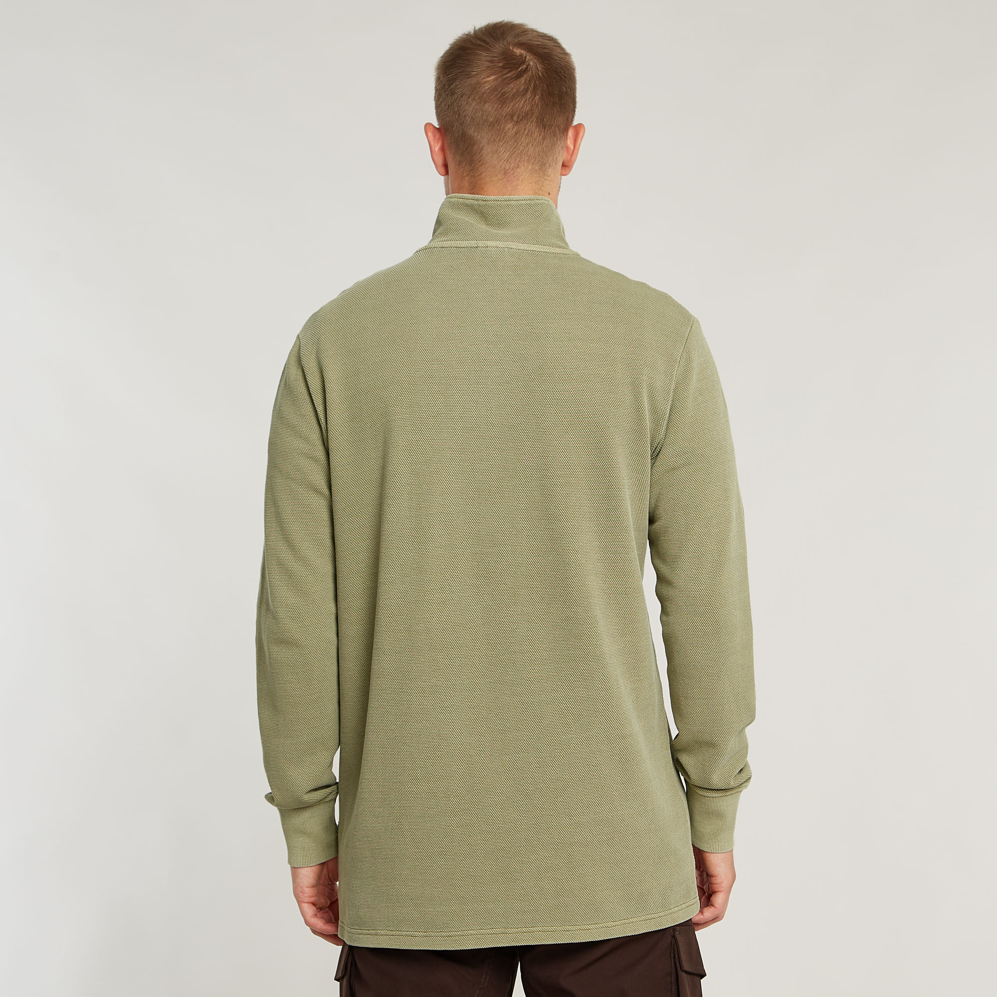 G-Star RAW Overdyed Half Zip Tweeter Groen Heren