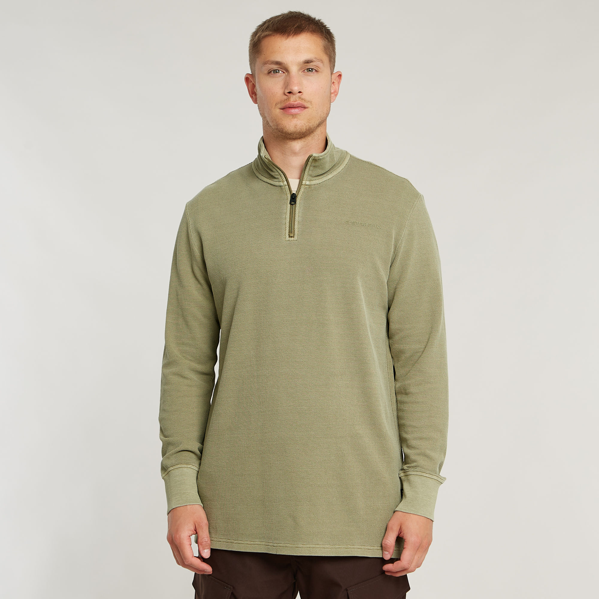 

Overdyed Half Zip Tweeter - Green - Men