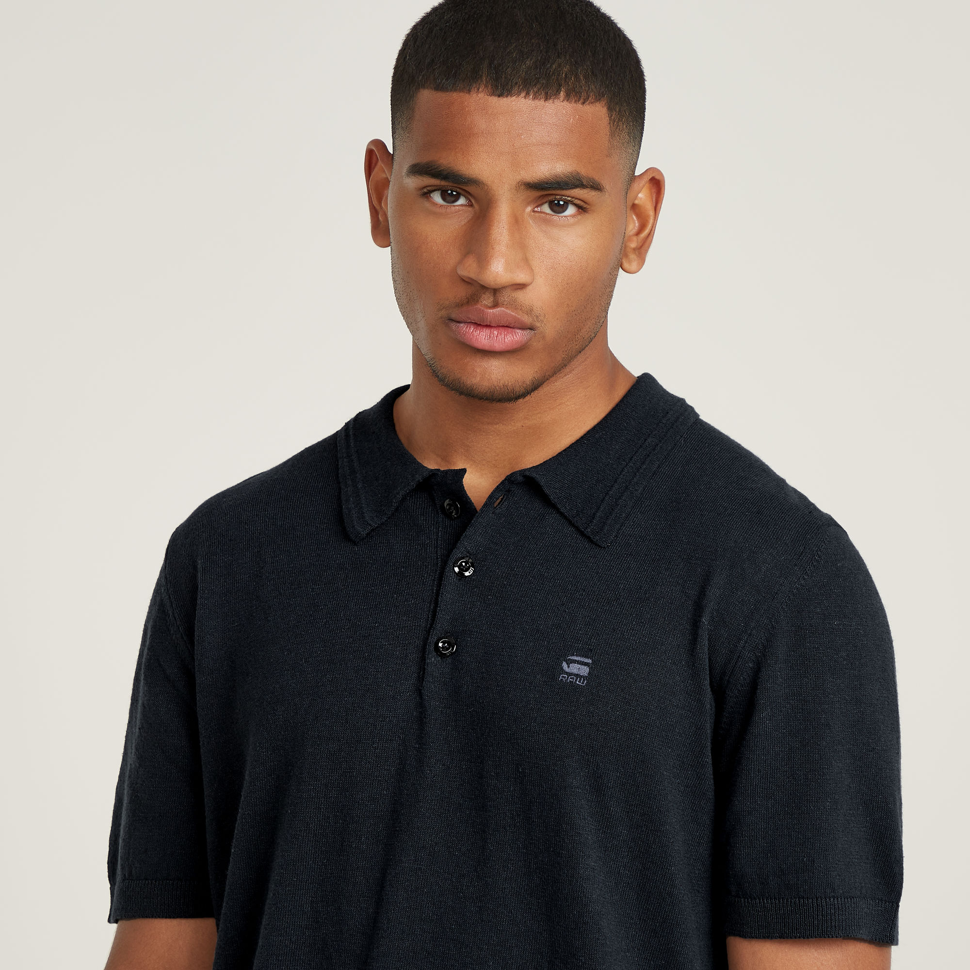 G-Star RAW Knitted Polo Donkerblauw Heren