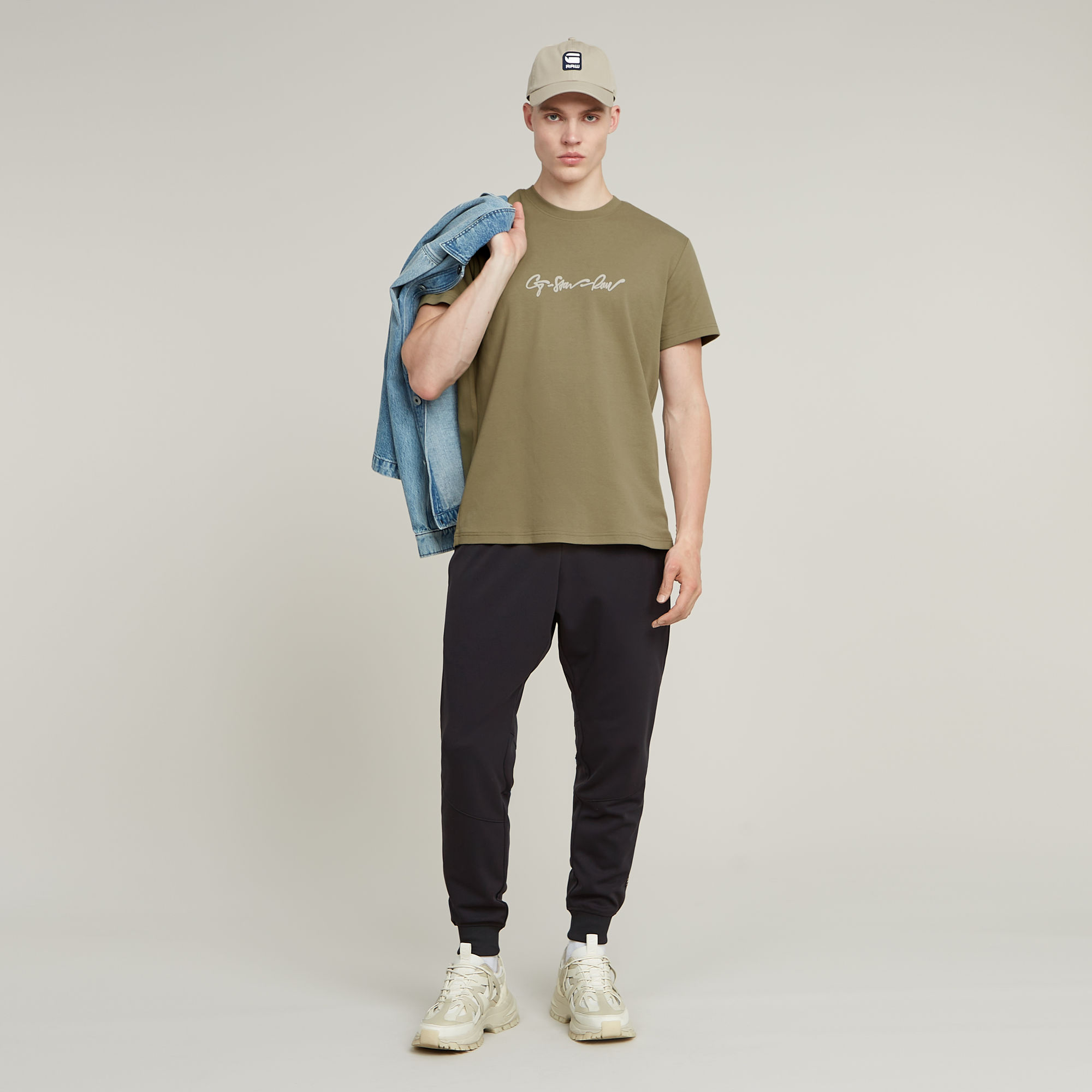 G-Star RAW G-Script T-Shirt Groen Heren