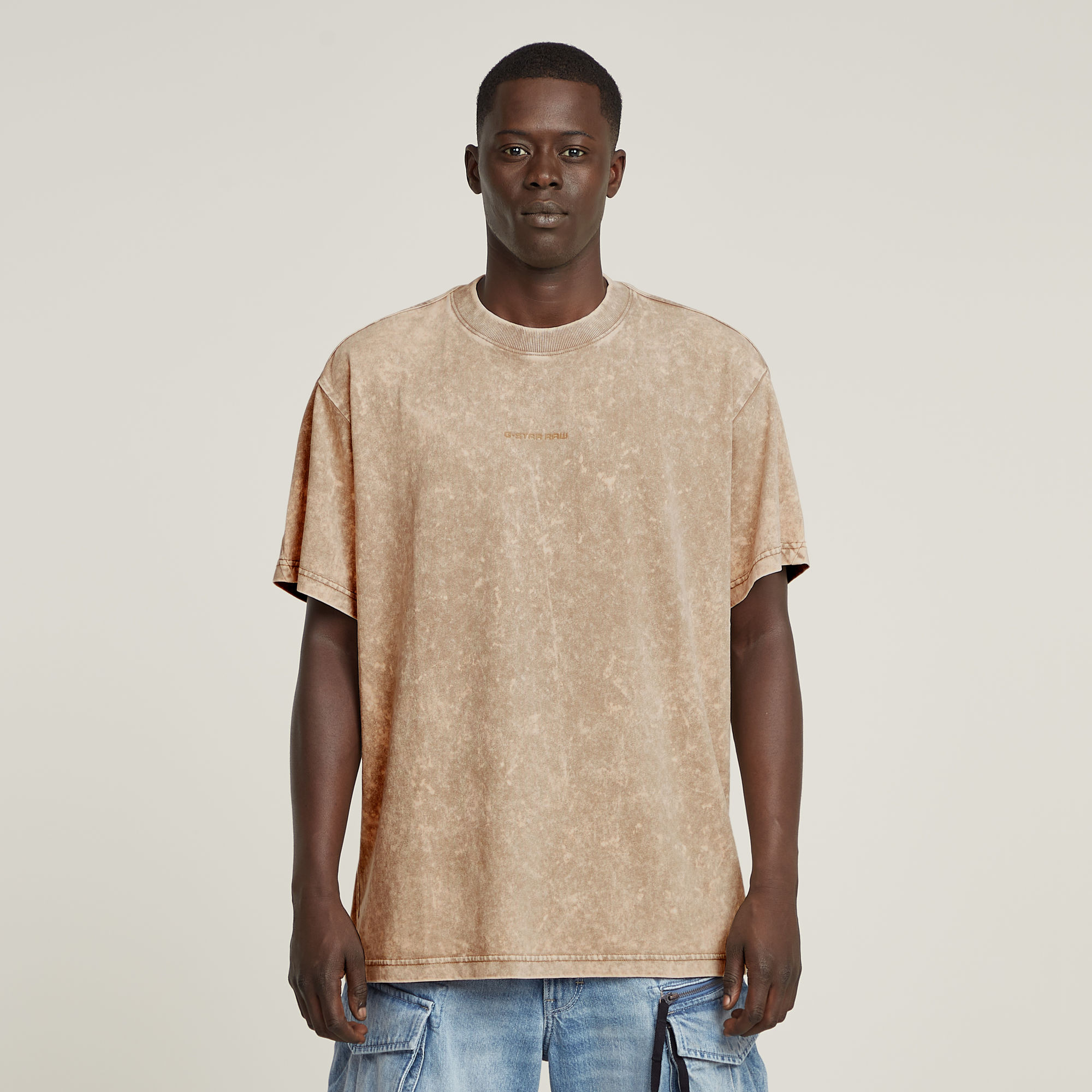 

Washed Loose T-Shirt - Beige - Men