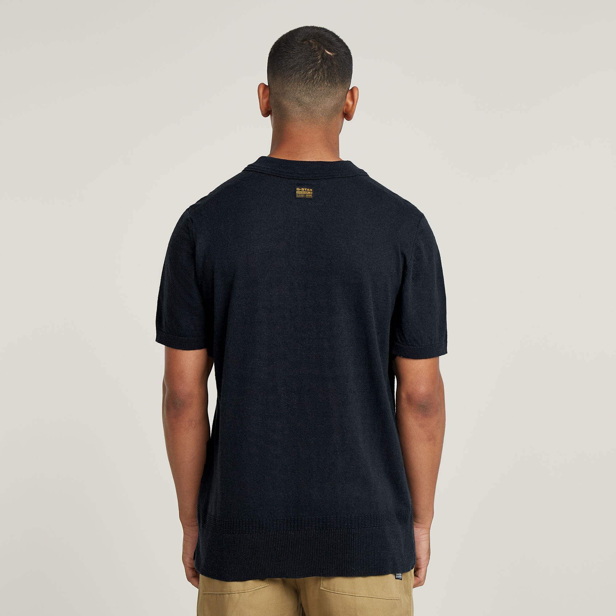 G-Star RAW Knitted Polo Donkerblauw Heren