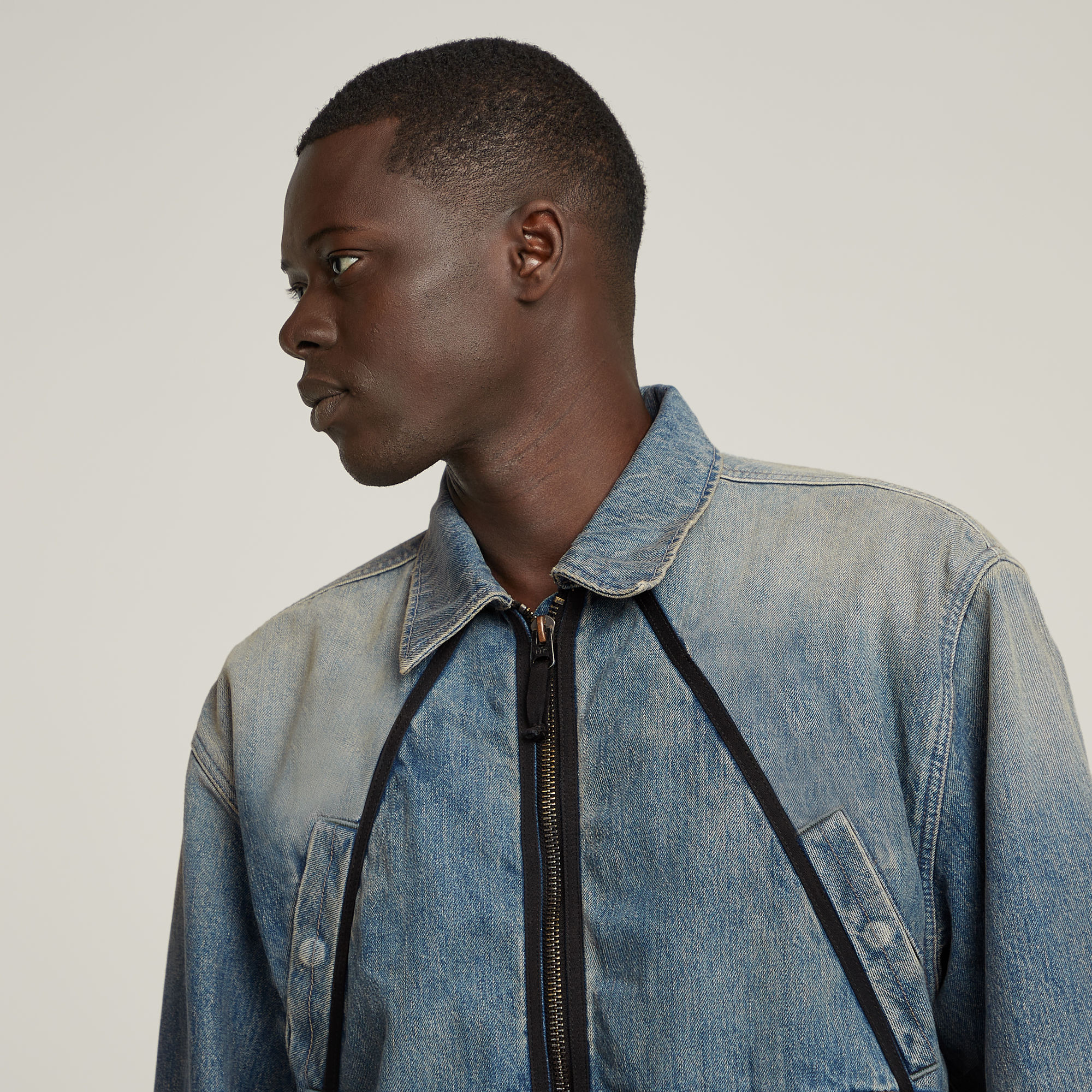 G-Star RAW Coach Zip Jack Lichtblauw Heren