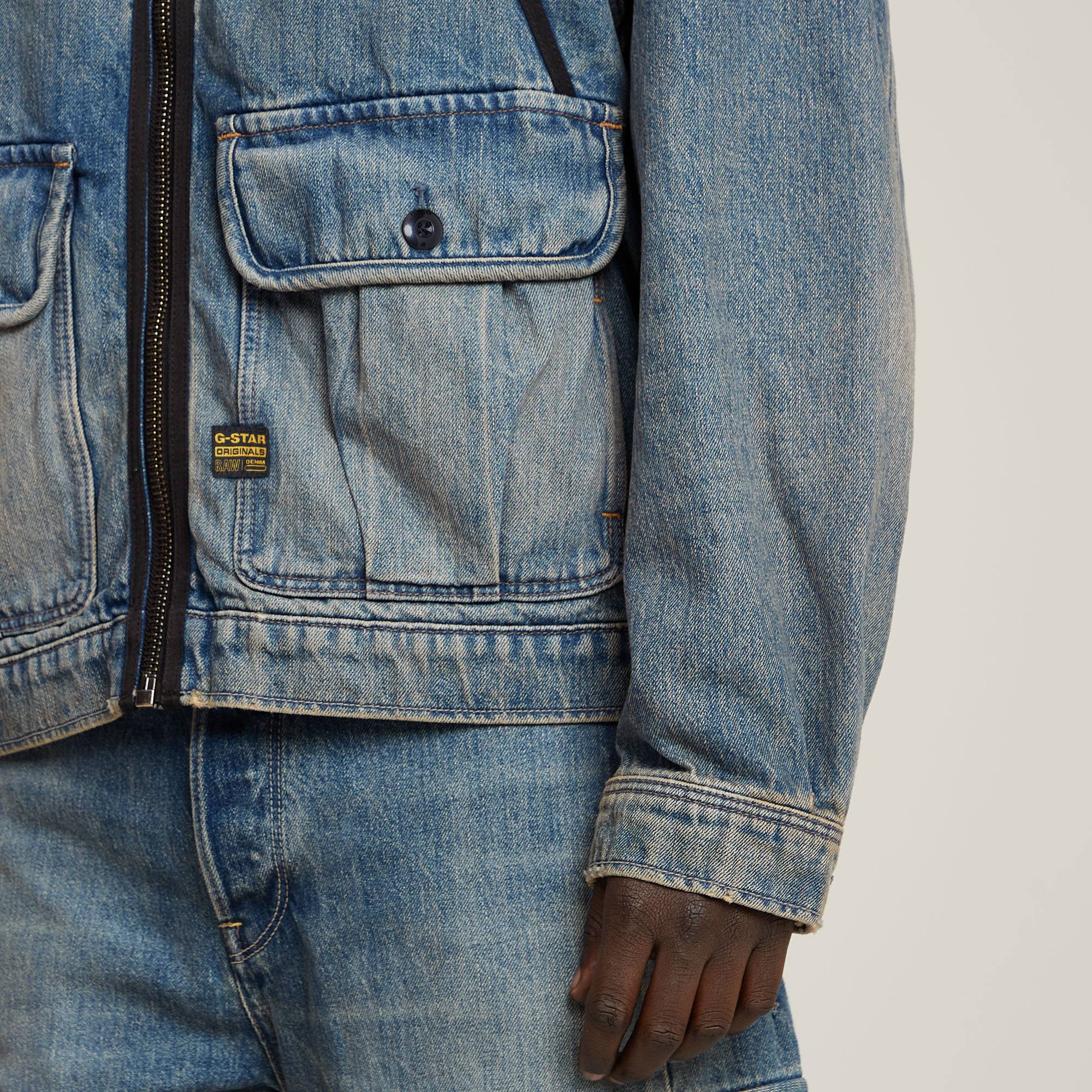 G-Star RAW Coach Zip Jack Lichtblauw Heren