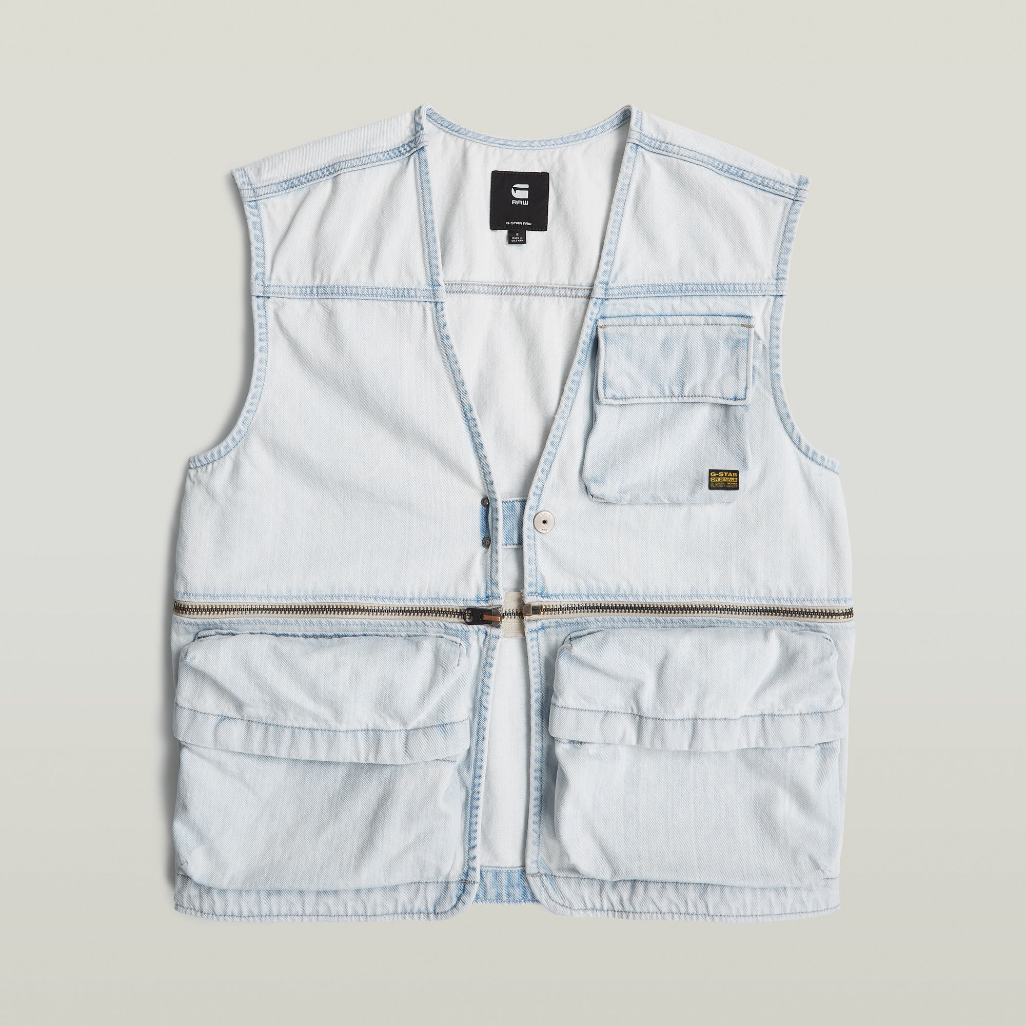 G-Star RAW Mega Modular Bodywarmer Lichtblauw Dames